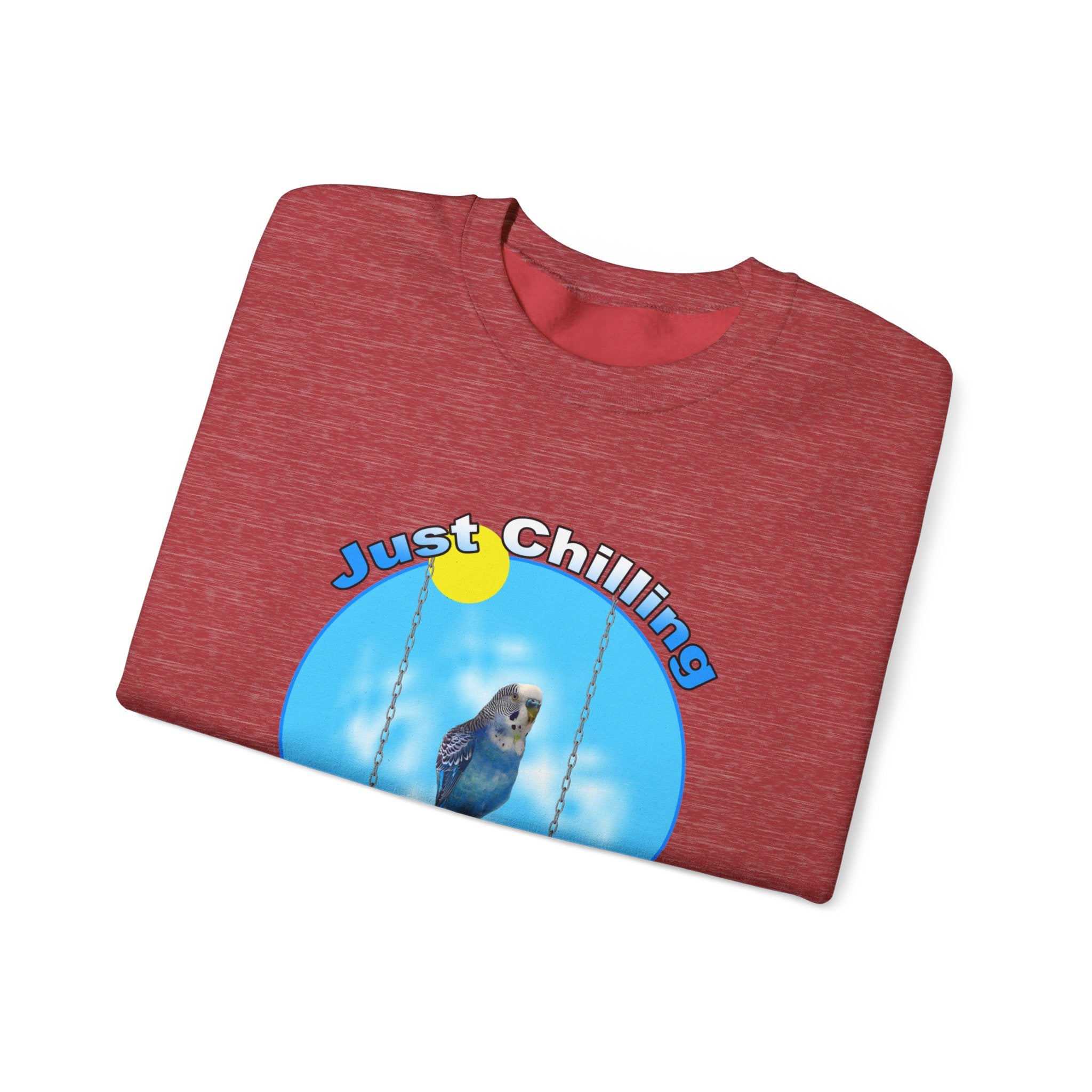 Just Chilling Swing Blue Budgie Sweatshirt