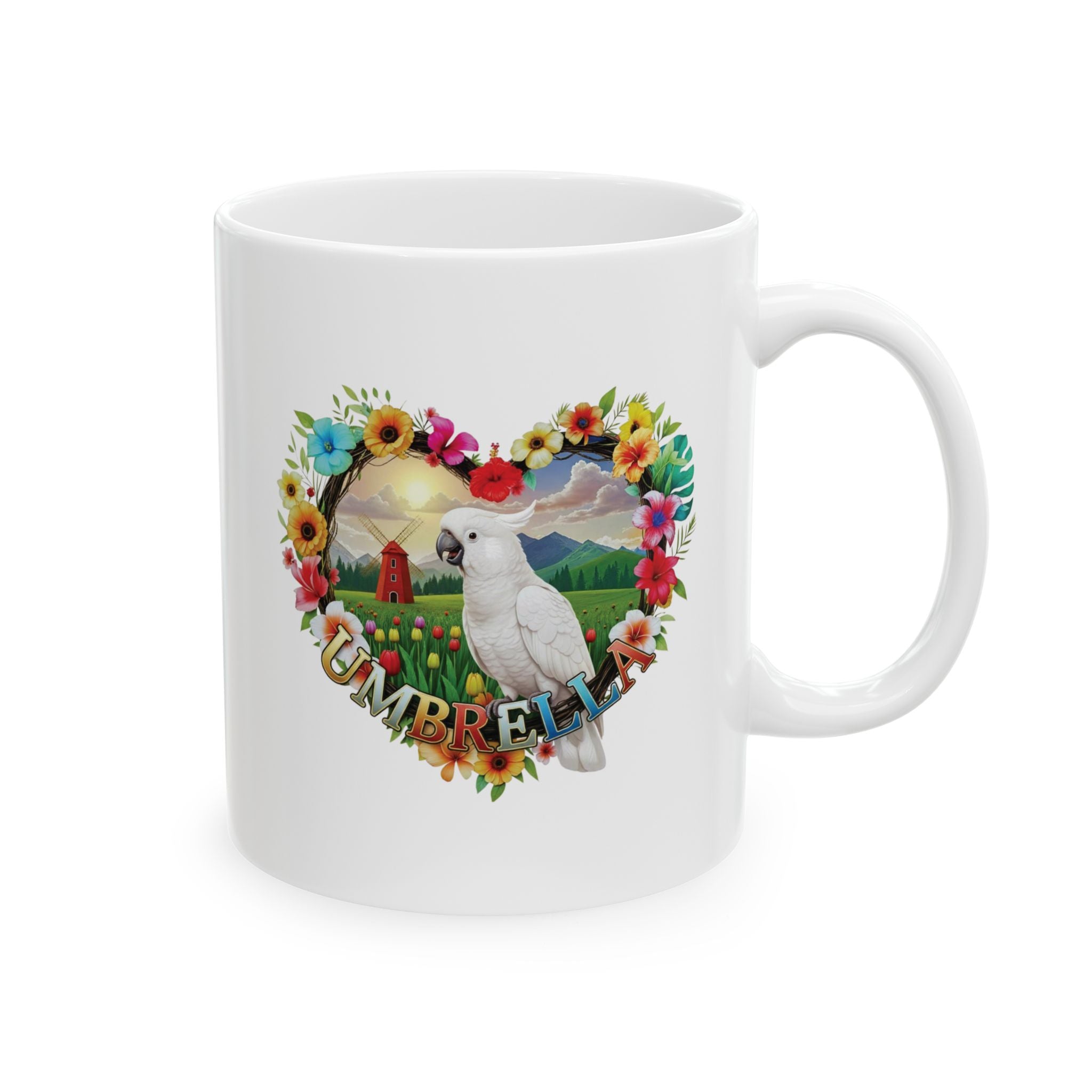 White Umbrella Cockatoo Mug