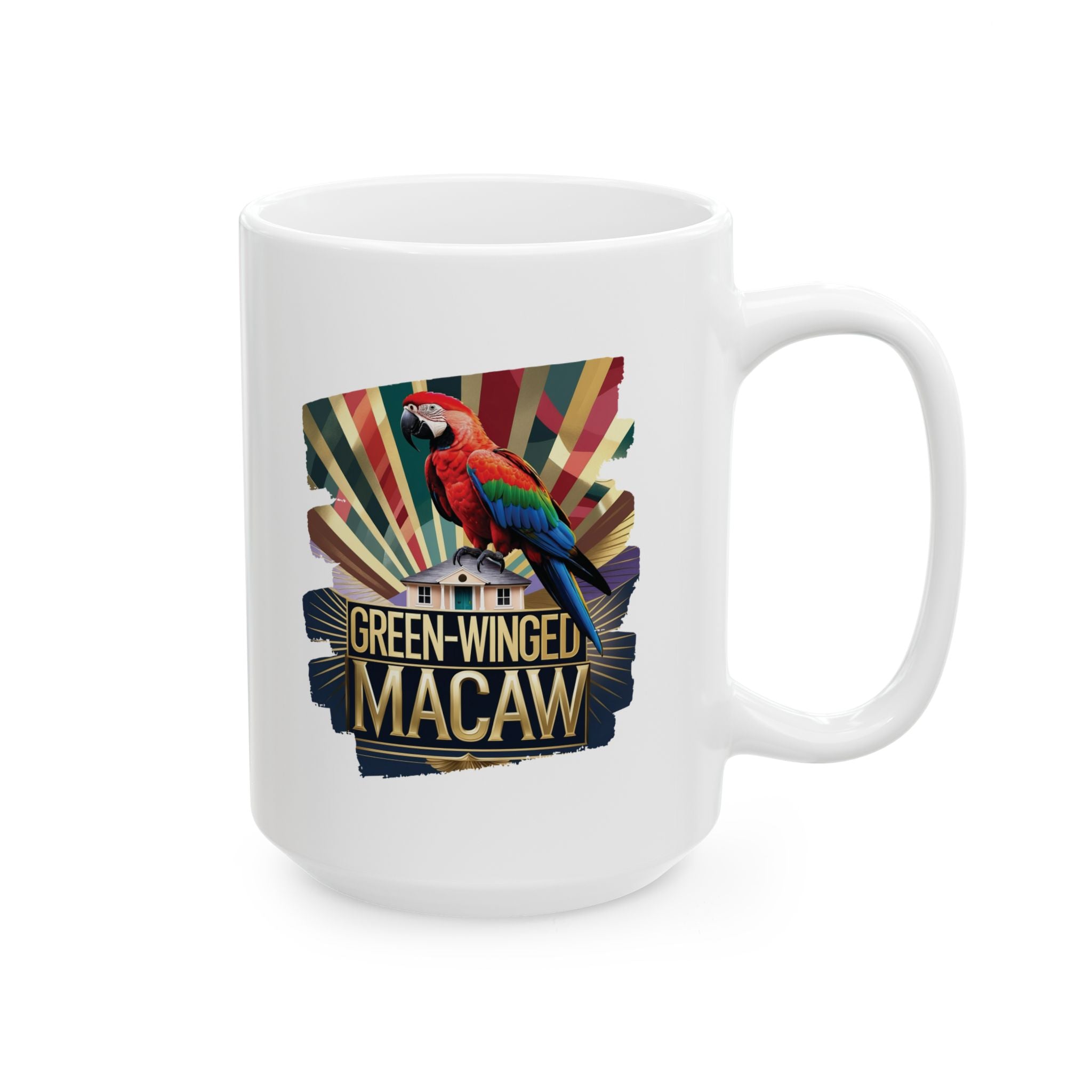 Green-Winged Macaw Sunburst Mug