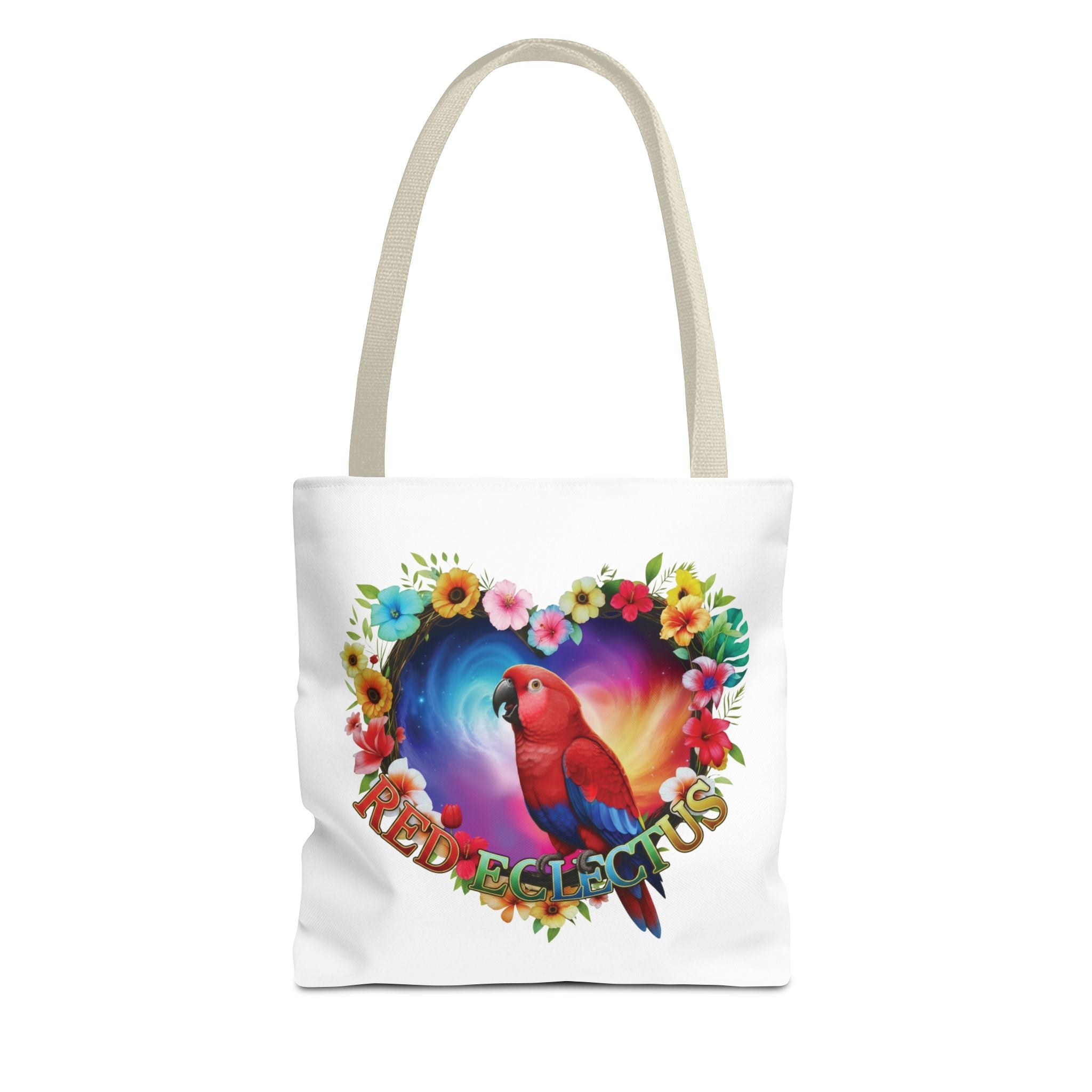 Red Eclectus Colorful Tote Bag