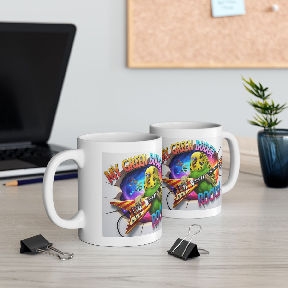 My Green Budgie Rocks Mug