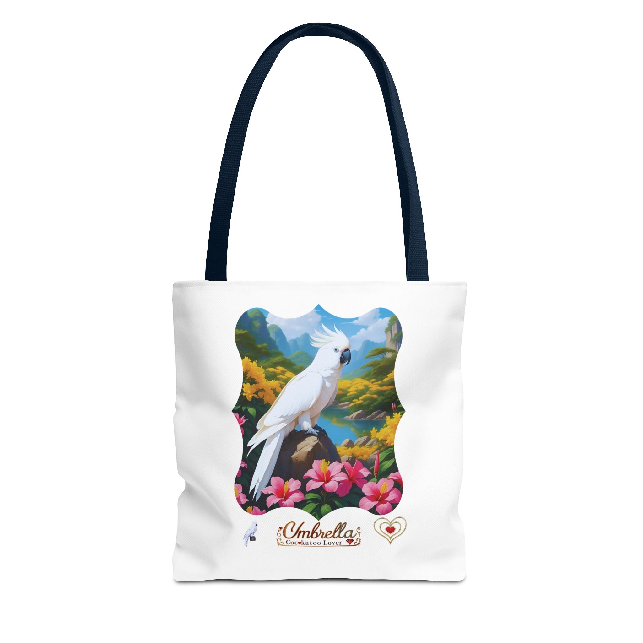Floral Umbrella Cockatoo Lover Tote Bag