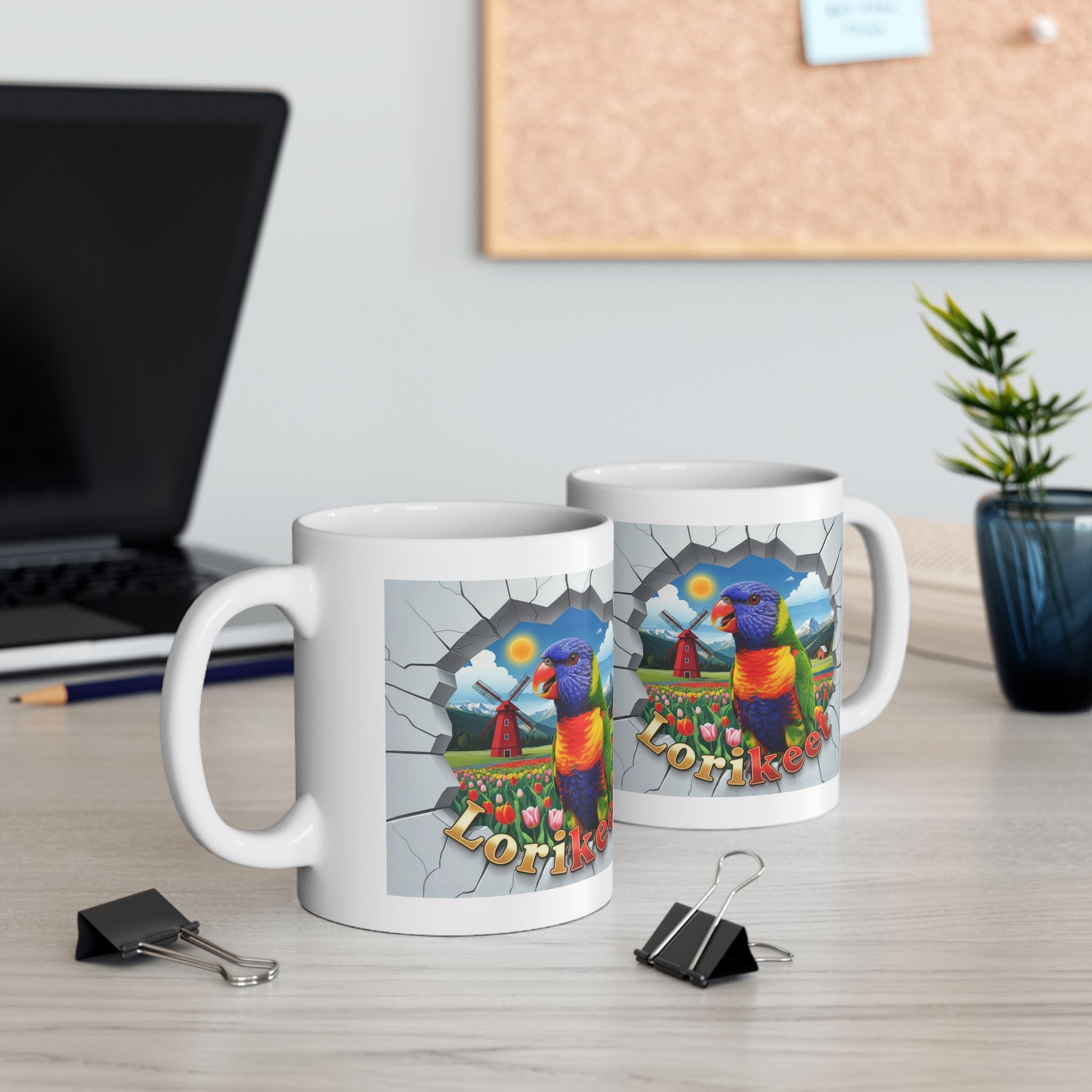 Lorikeet Meadow Scenic Mug