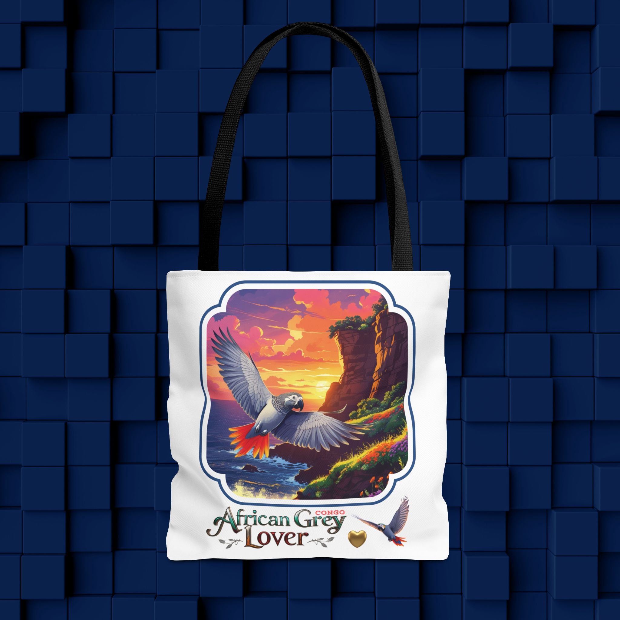 Tote Bag With African Grey Congo Design