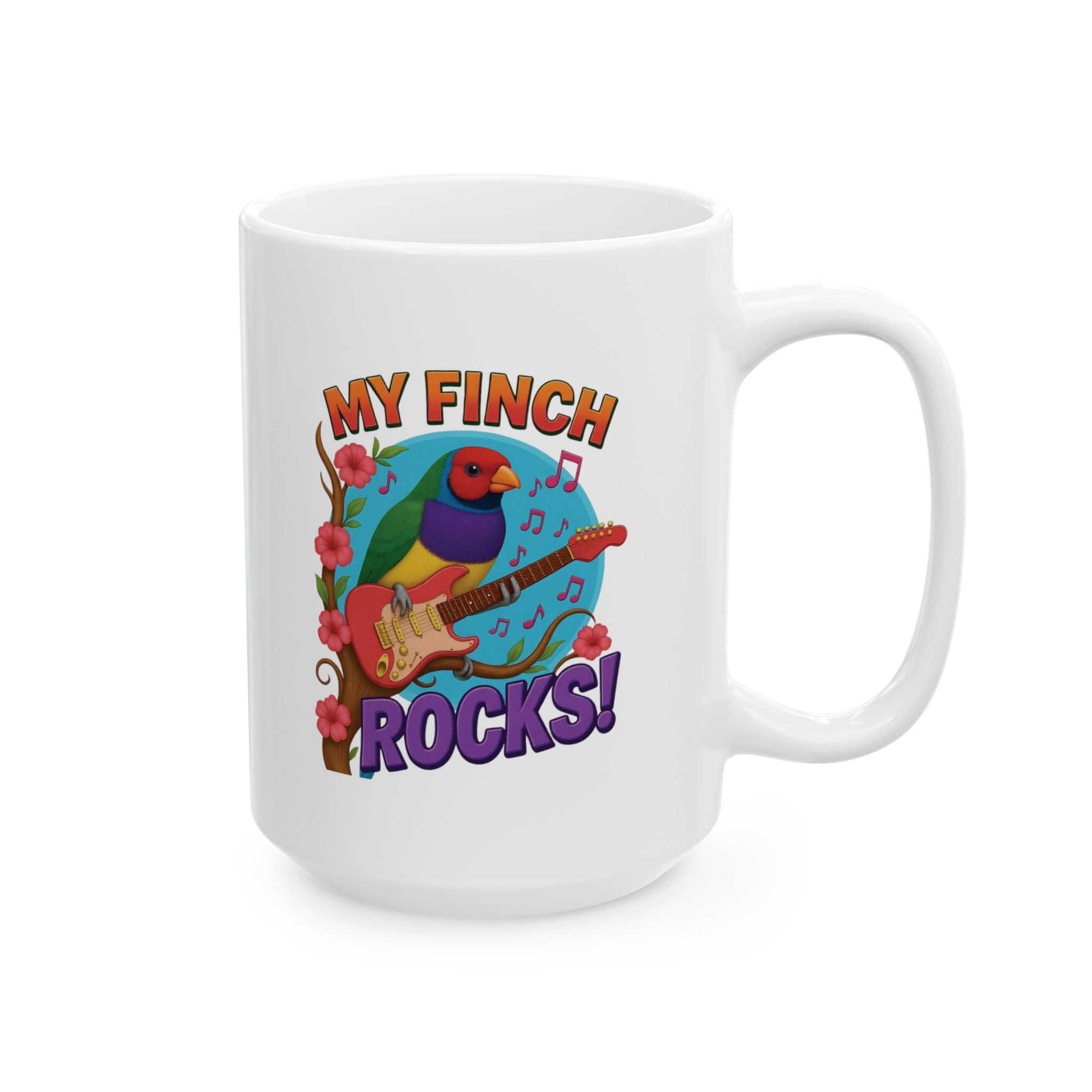 My Finch Rocks Music Mug