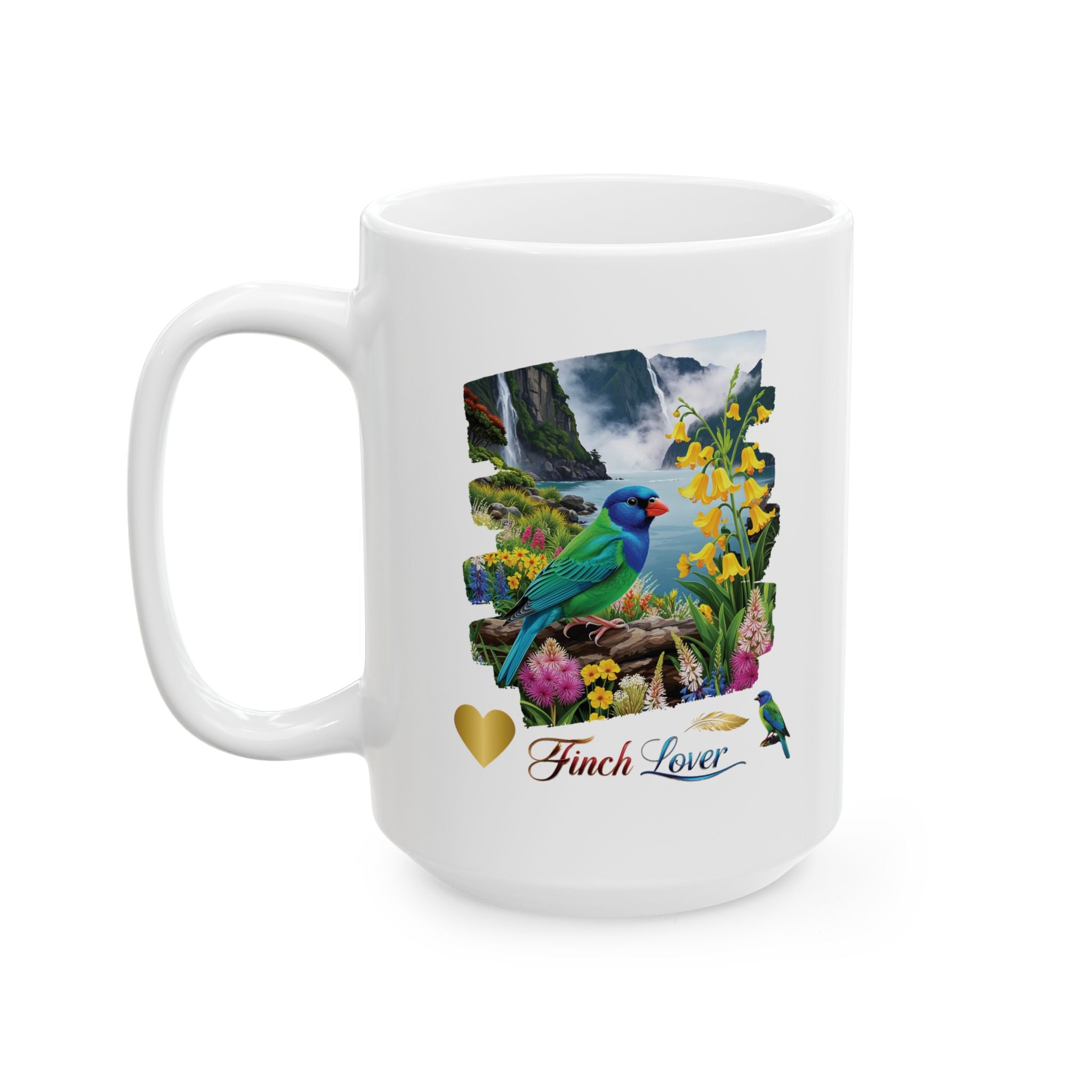 Finch Lover Waterfall Mug
