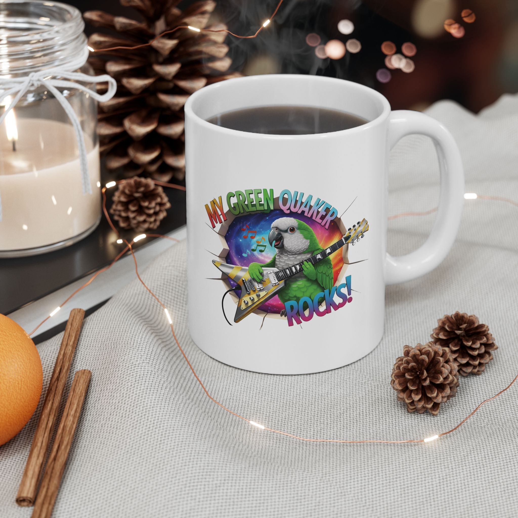My Green Quaker Rocks Mug