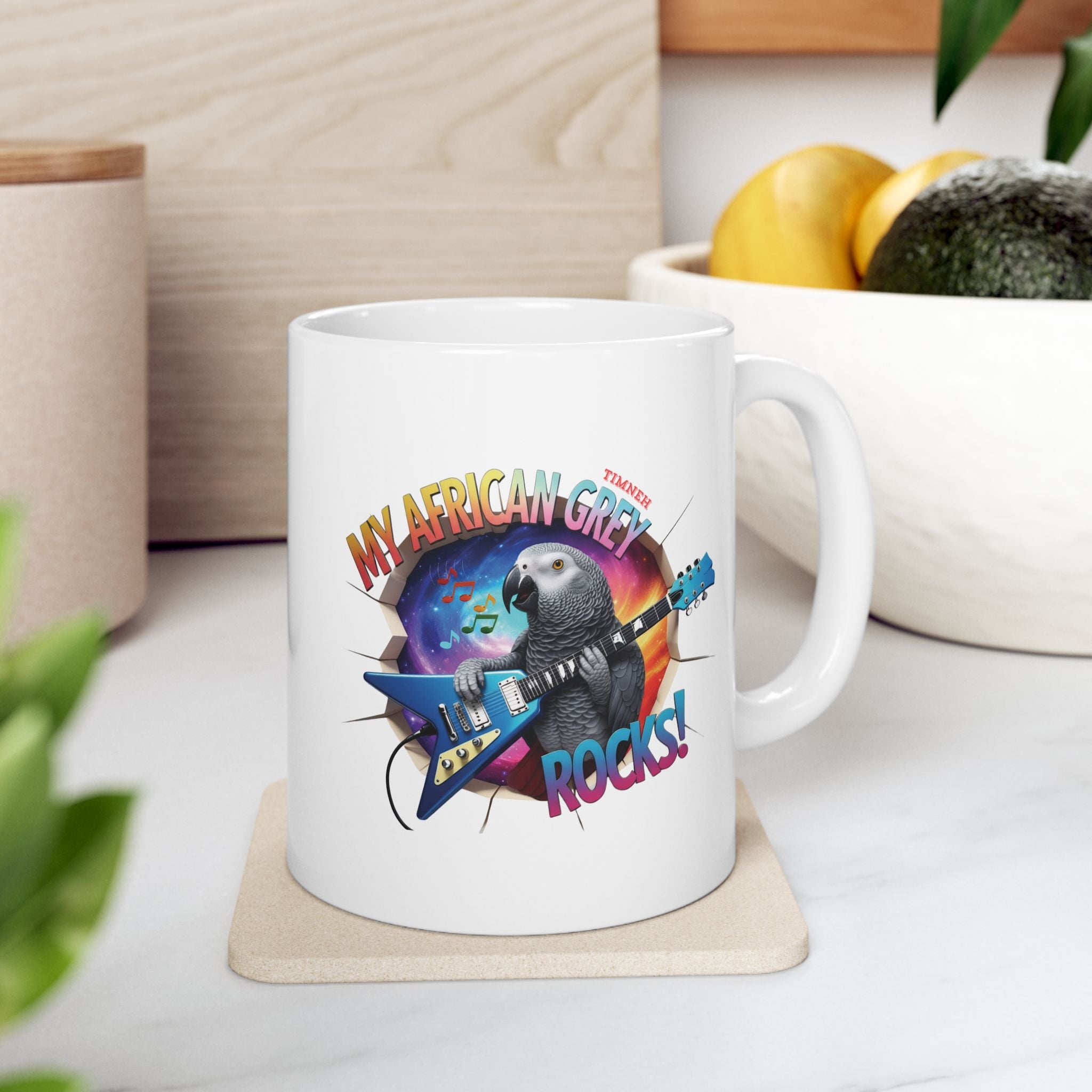 African Grey Timneh Rocks Mug