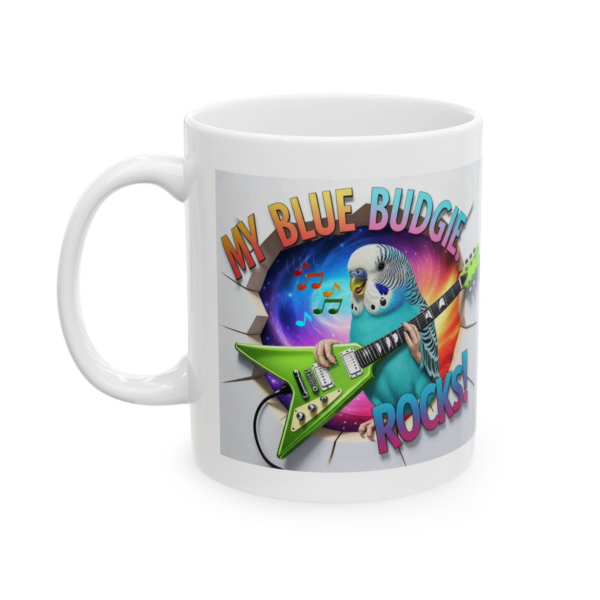 My Blue Budgie Rocks Mug