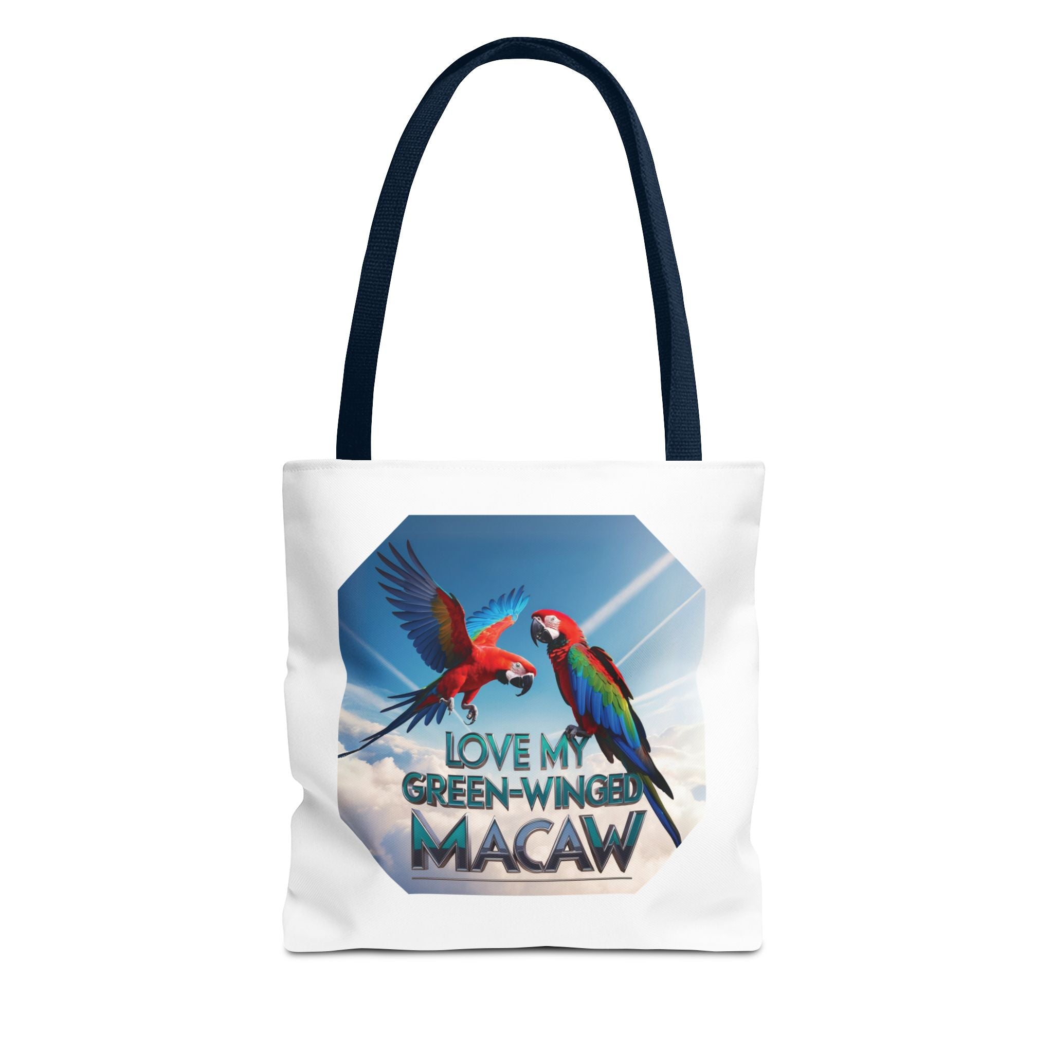 Love My Green winged Macaw Tote Bag