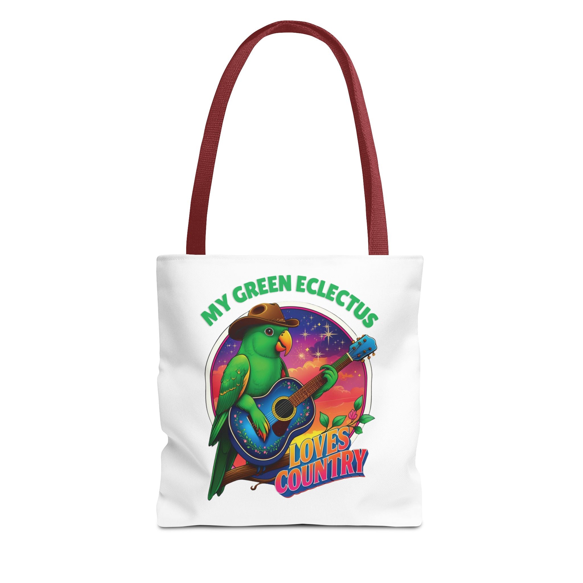 Green Eclectus Loves Country Tote Bag