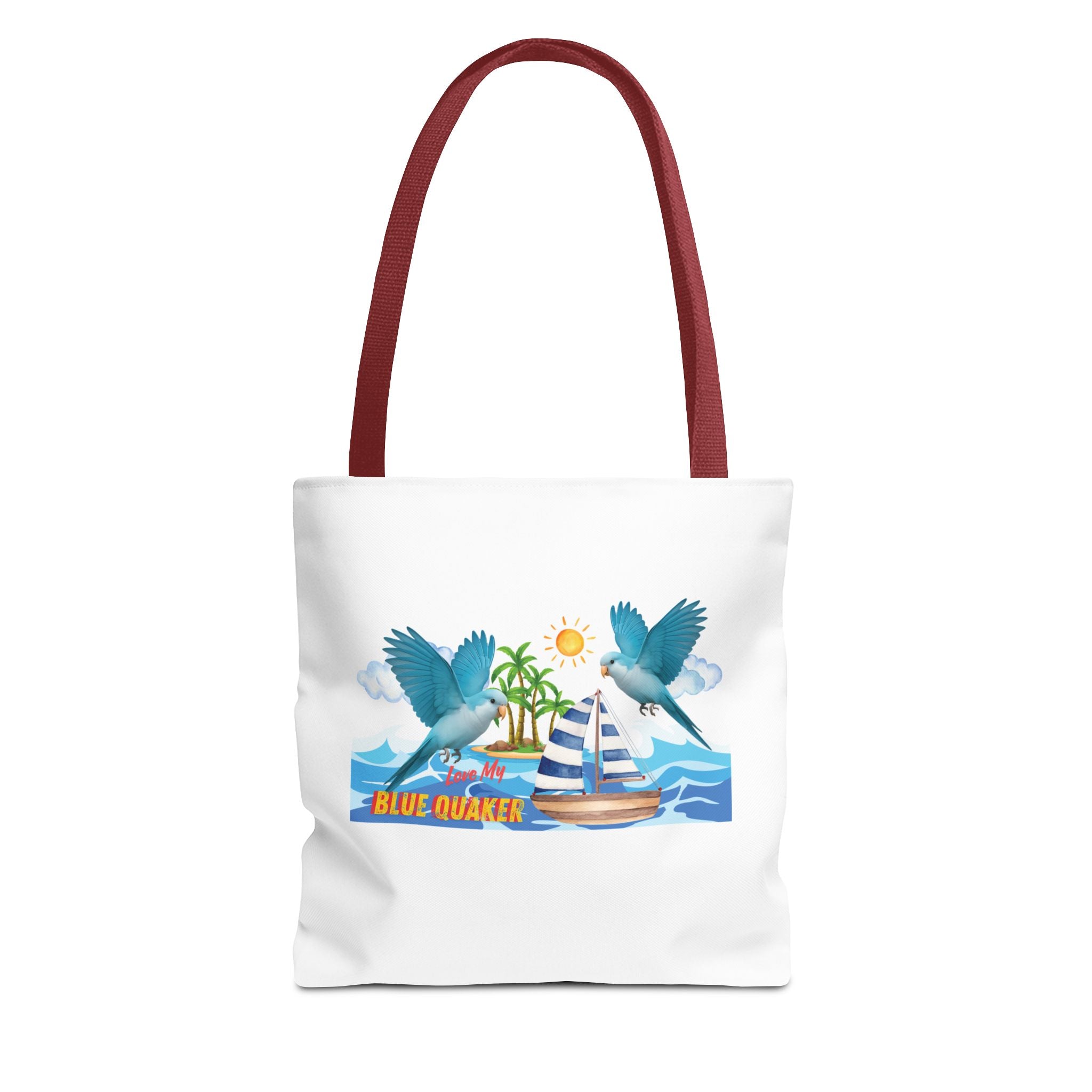 Love My Blue Quaker Sailboat Tote Bag