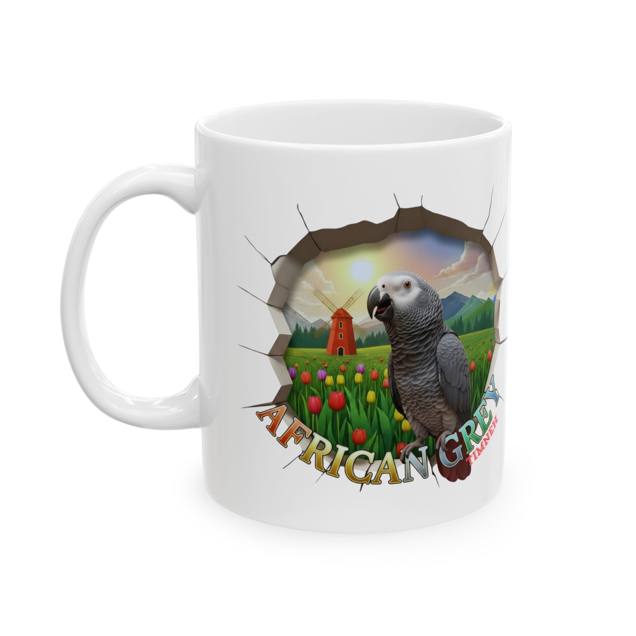 African Grey Timneh Meadow Mug