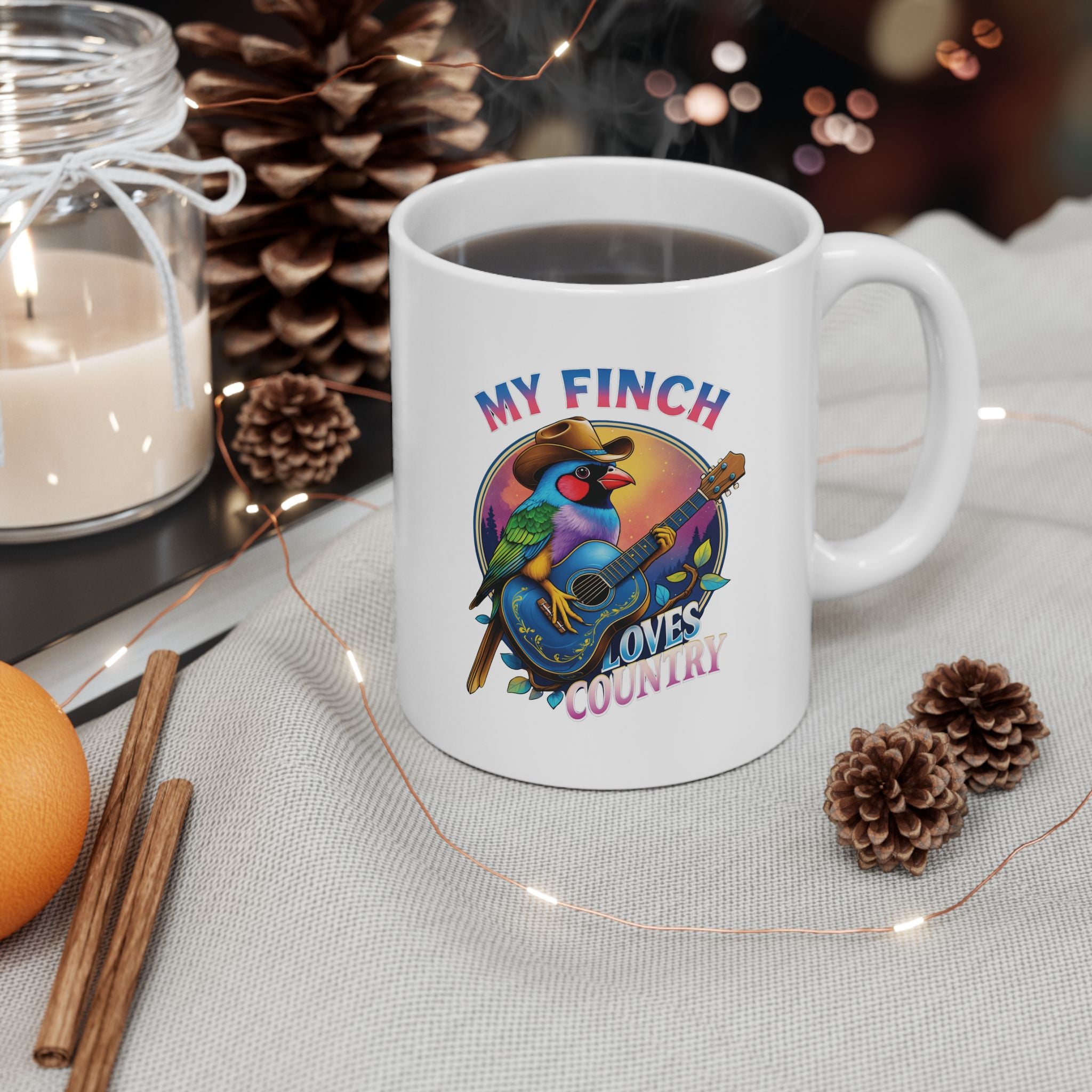 My Finch Loves Country Mug