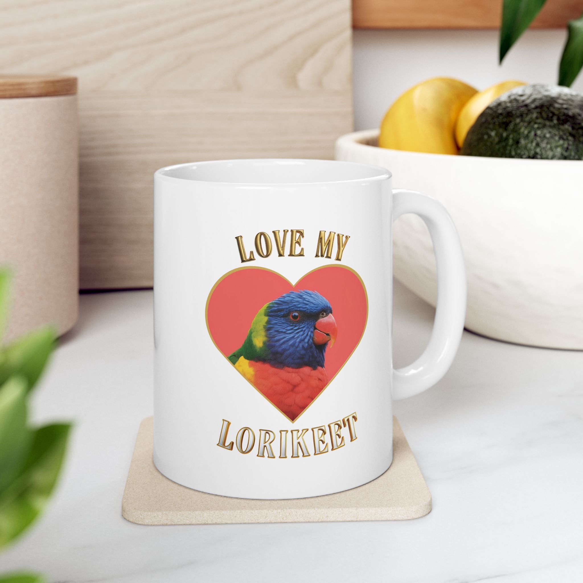 Love My Lorikeet Heart Mug