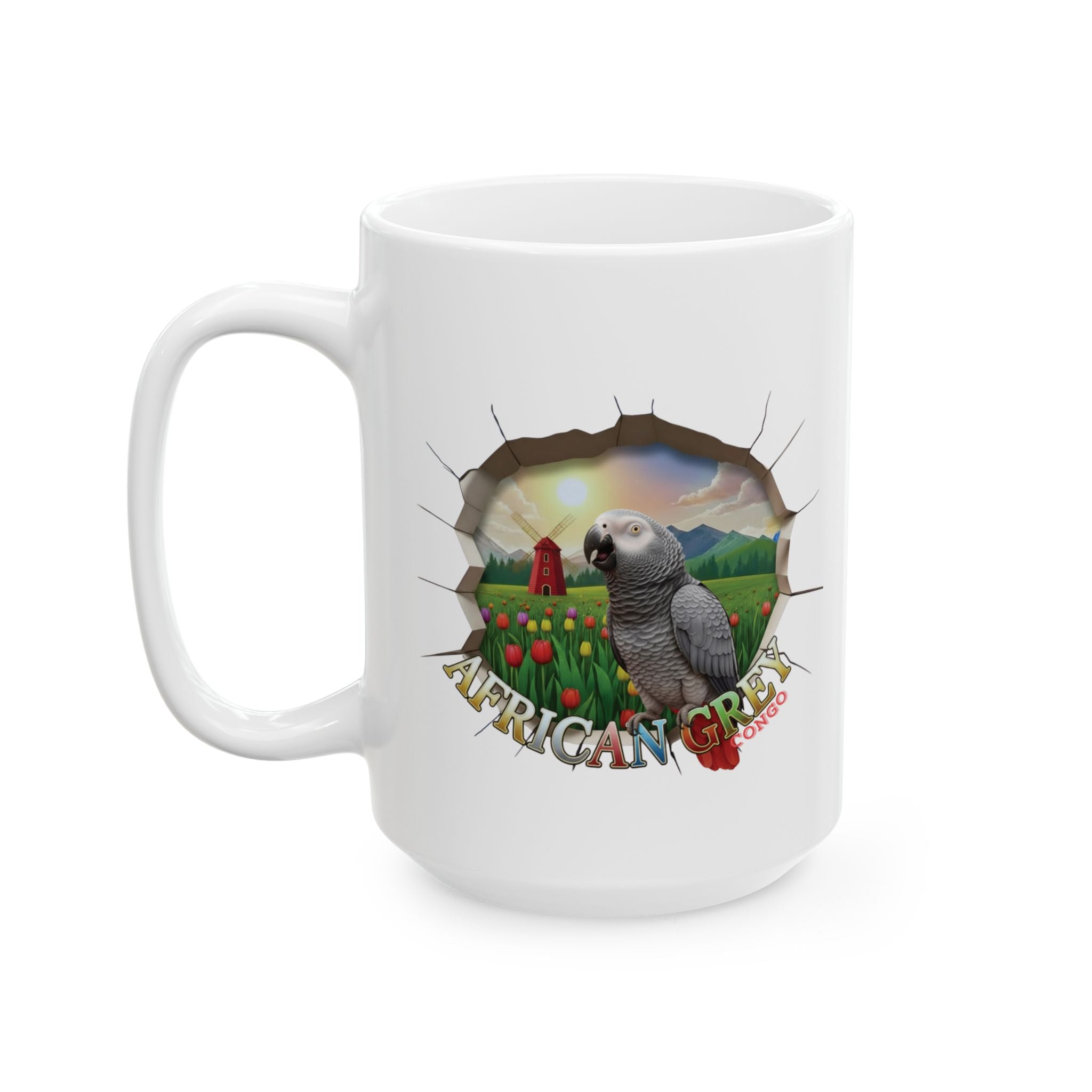 African Grey Congo Meadow Mug
