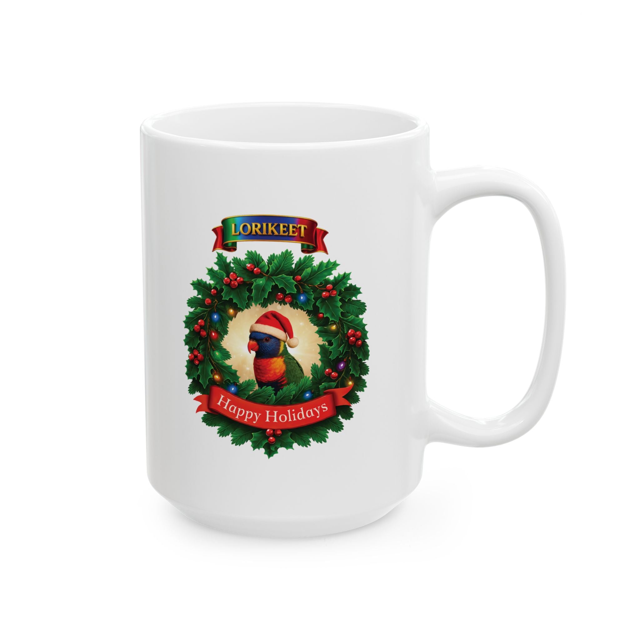Lorikeet Happy Holidays Mug
