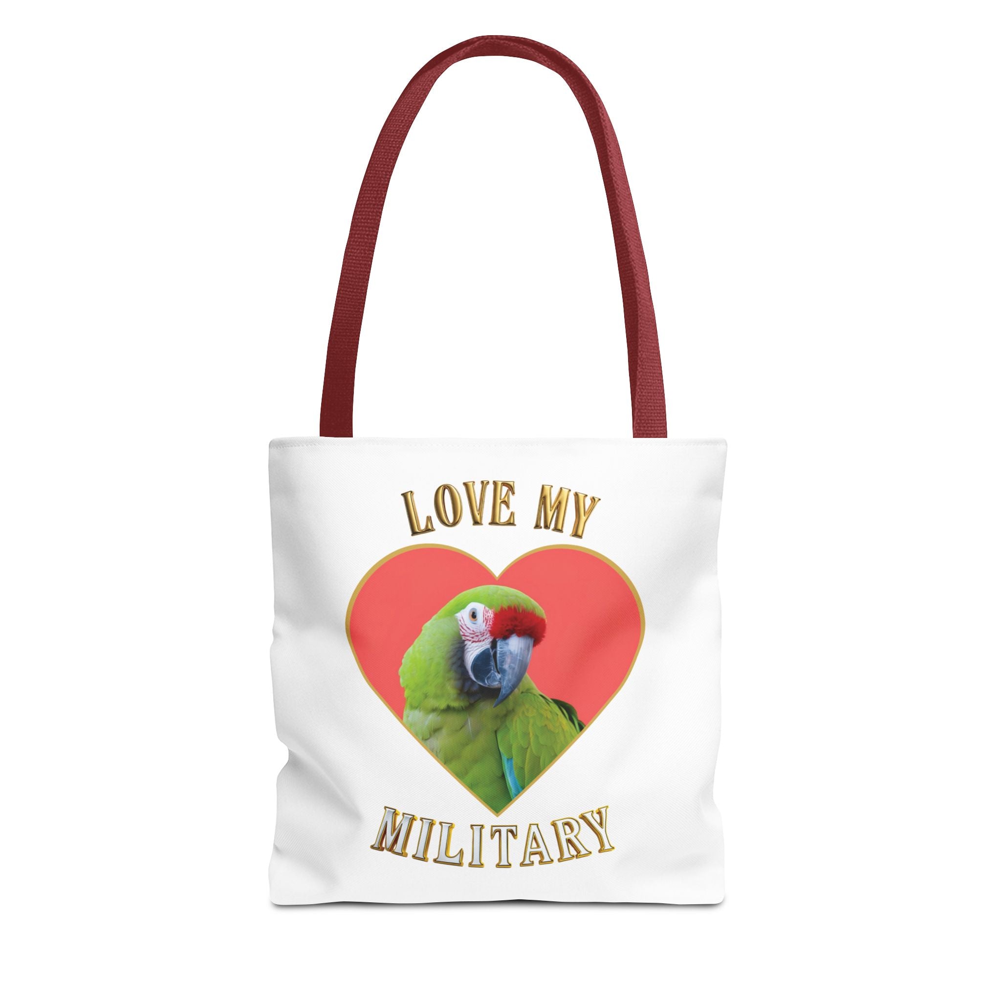 Love My Military Macaw Tote Bag