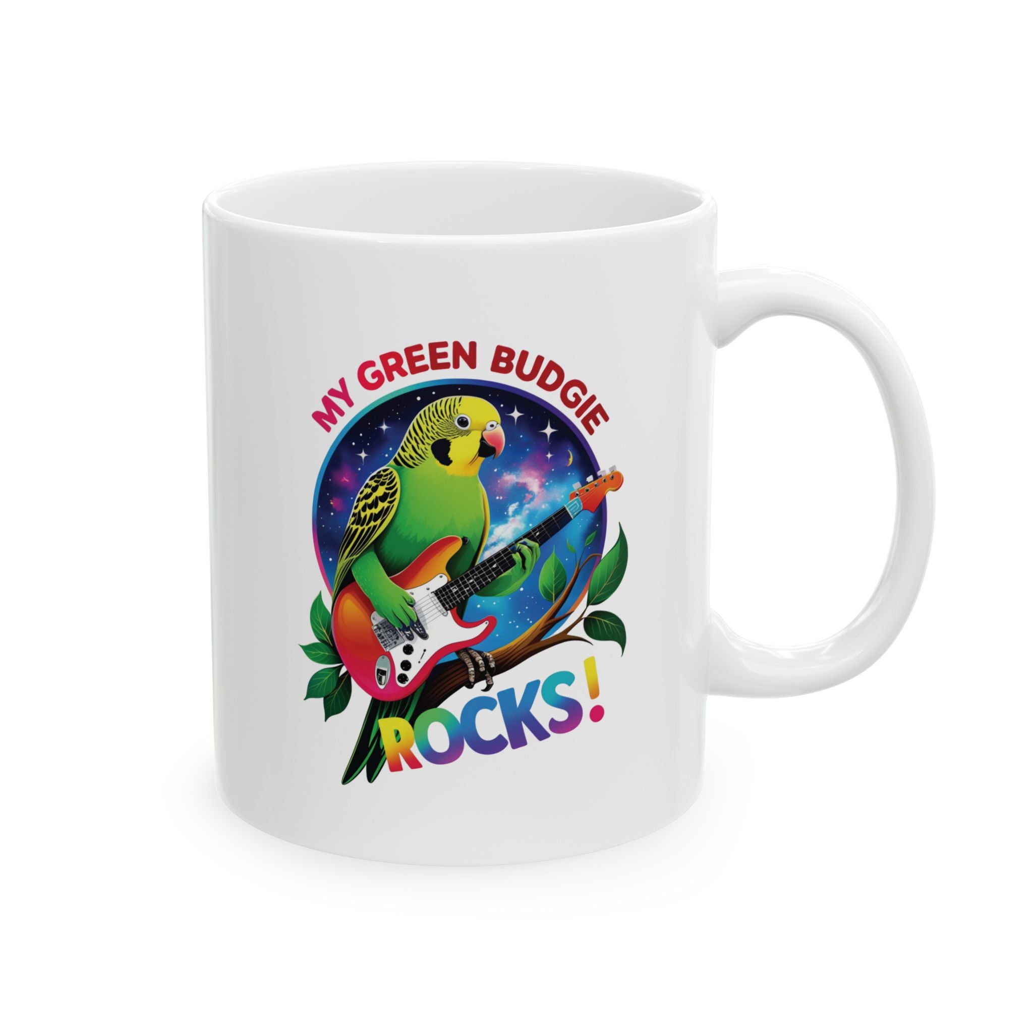 Green Budgie Mug