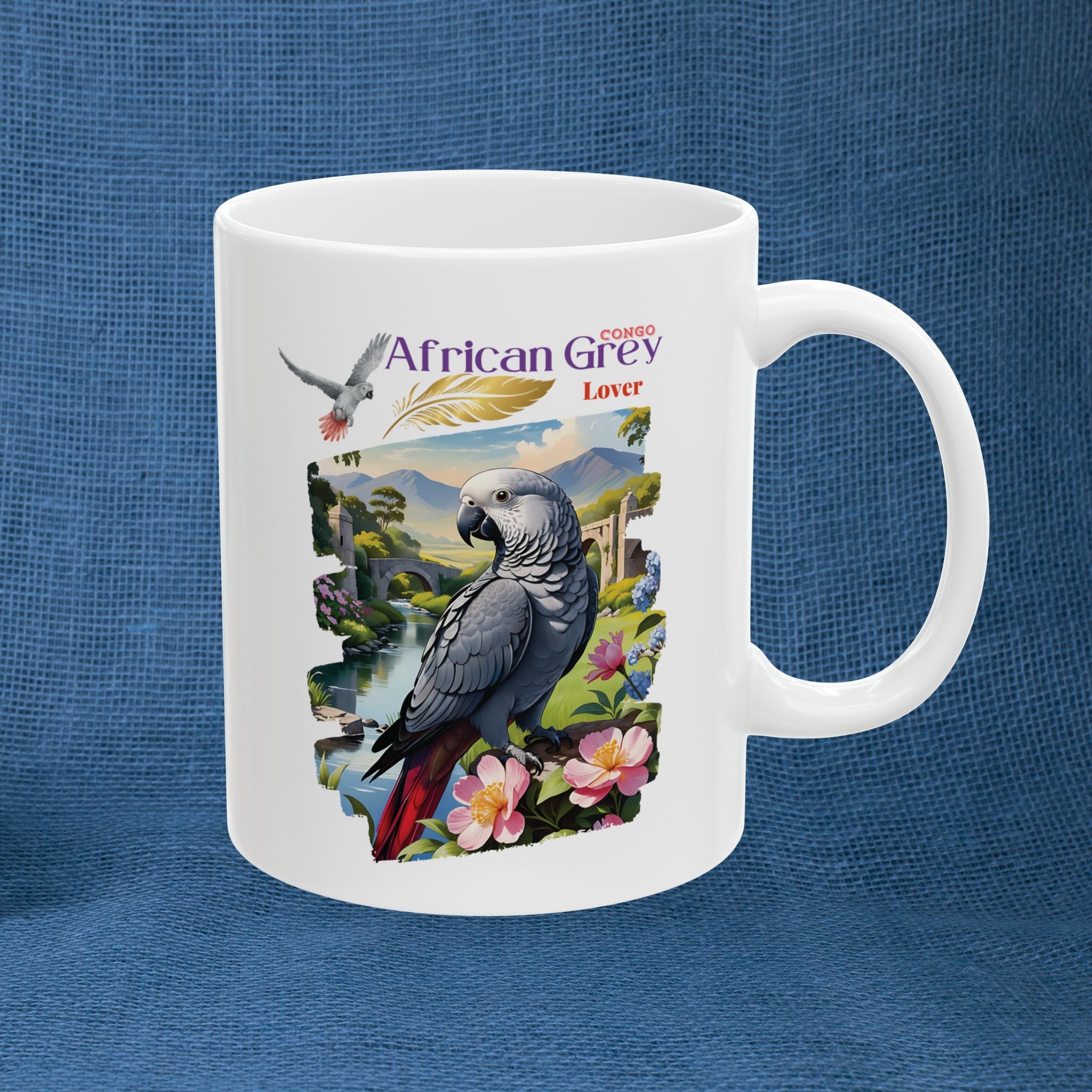African Grey Congo Ceramic Mug