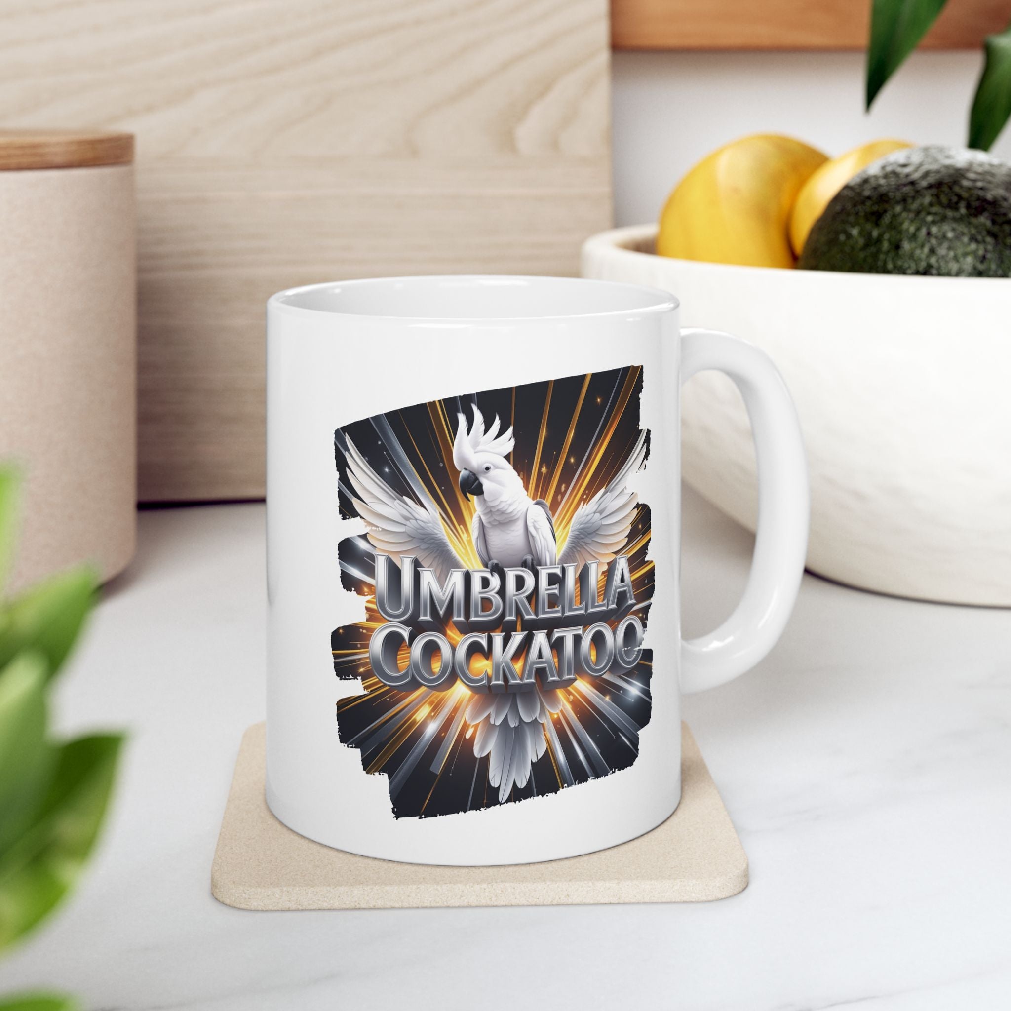 Umbrella Cockatoo Sunburst Mug