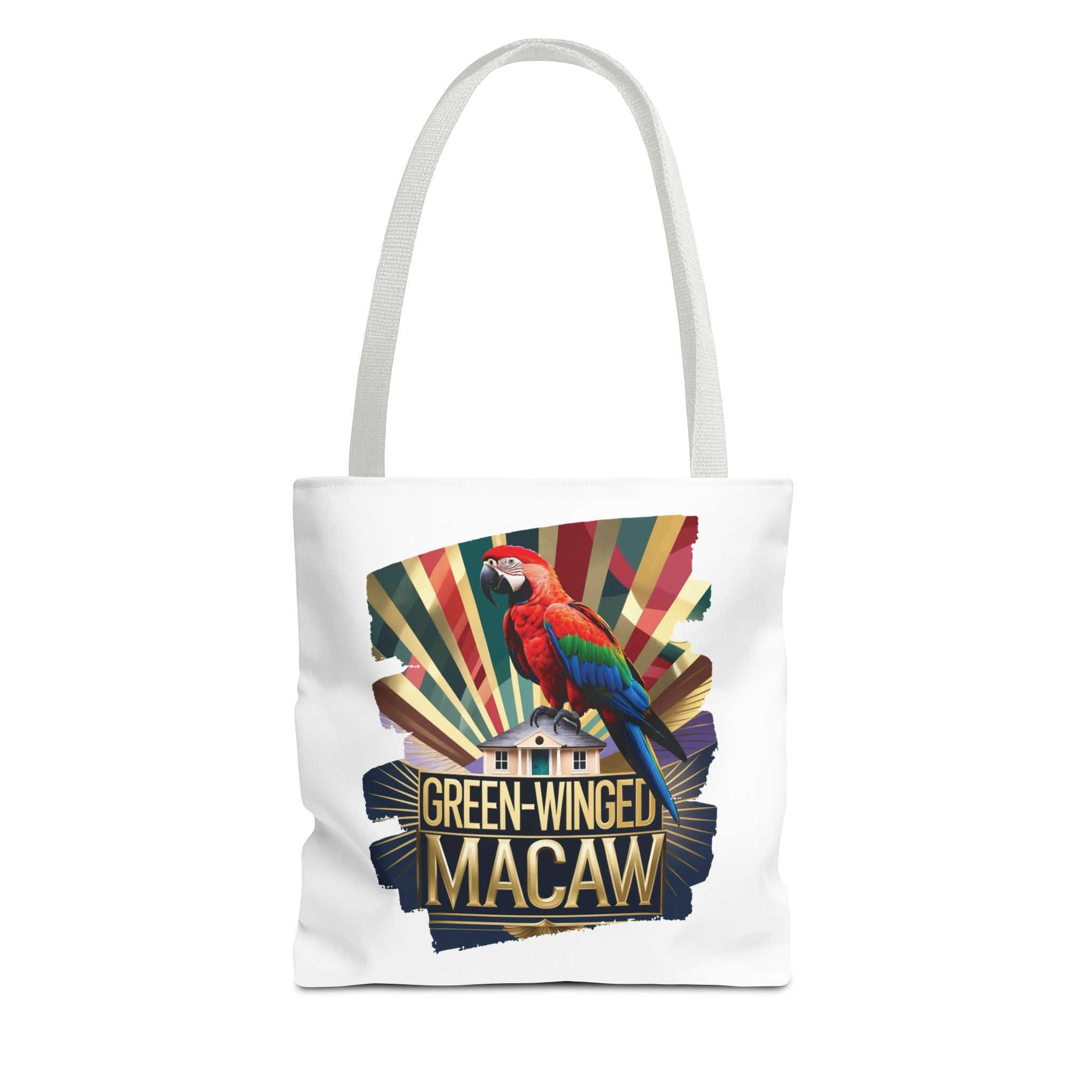 Green Winged Macaw Sunburst Tote Bag