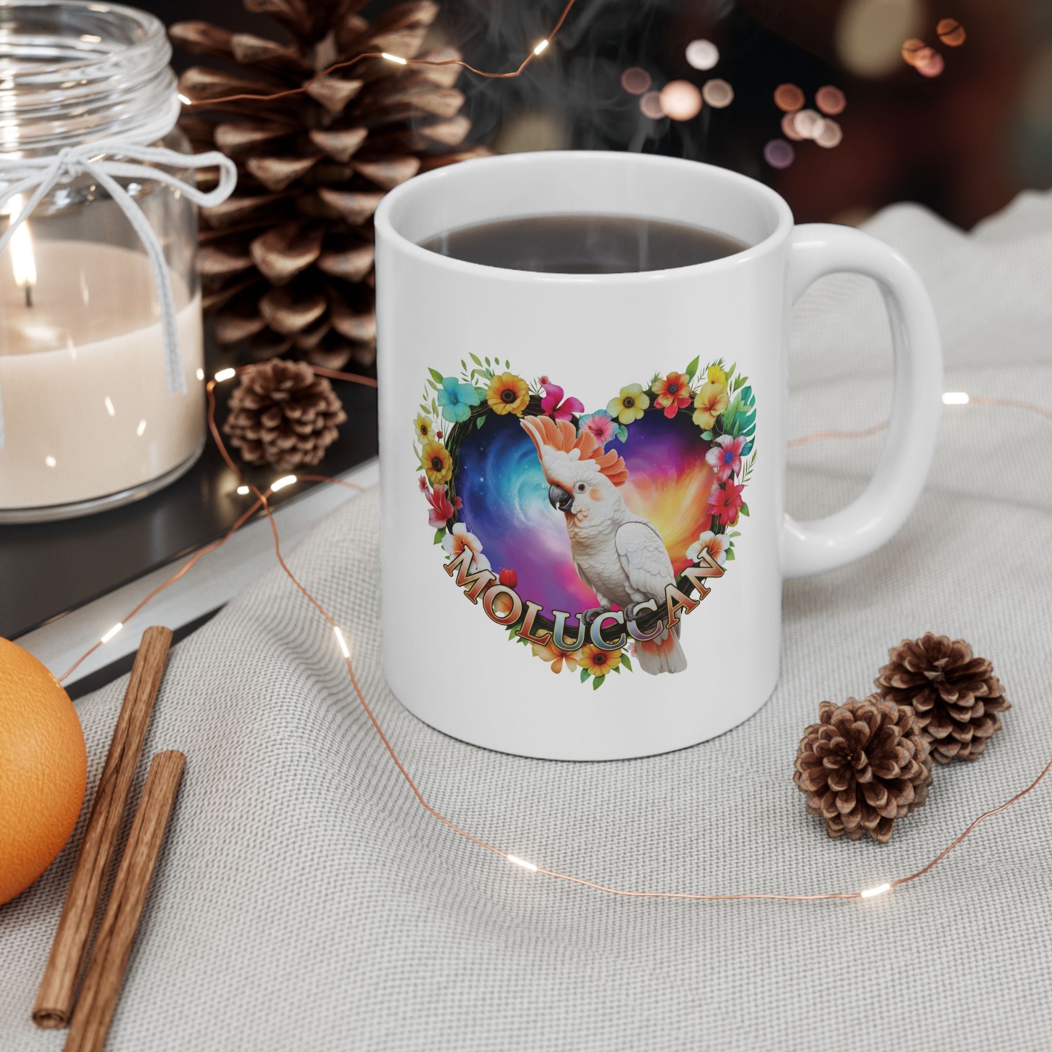 Floral Moluccan Cockatoo Mug