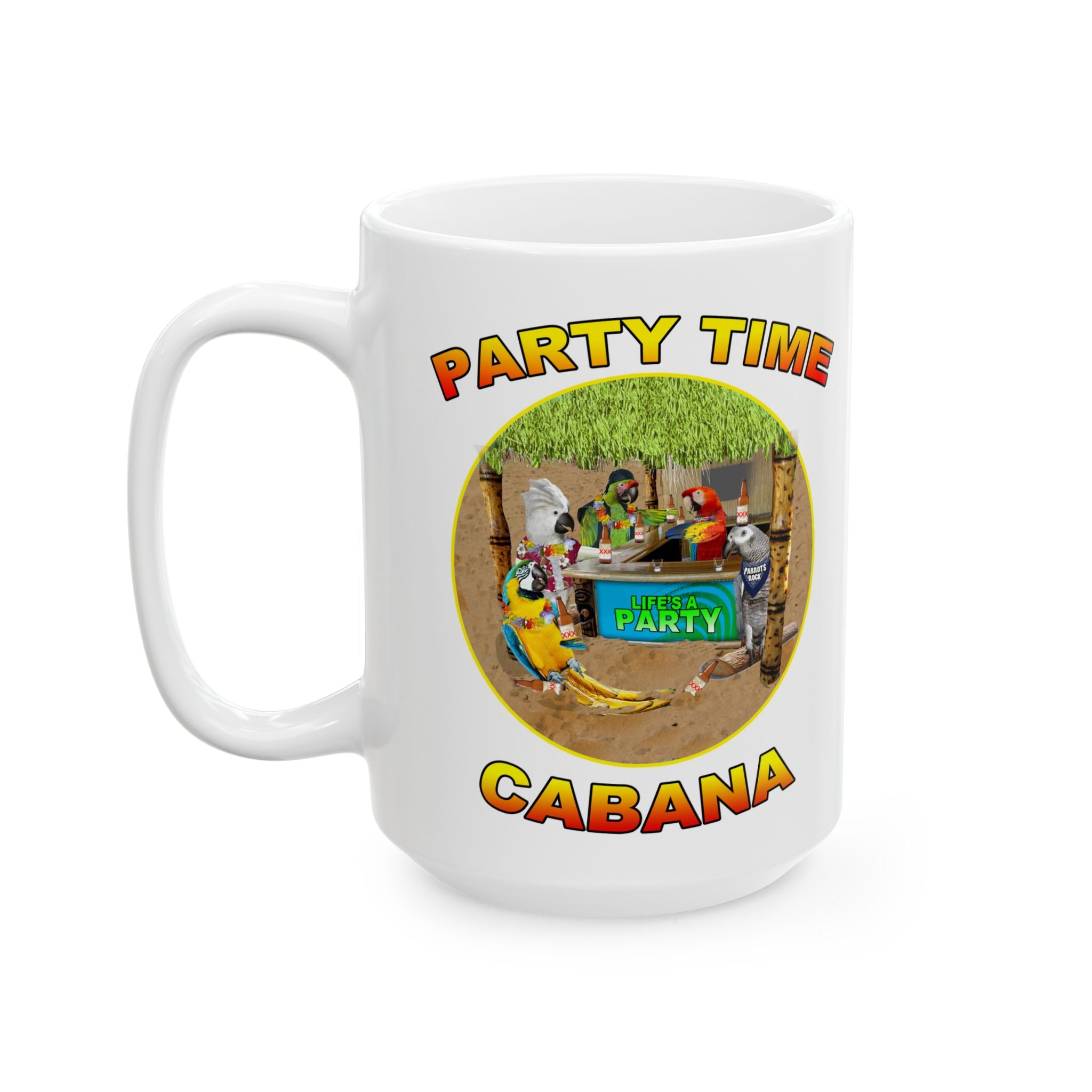 Party Time Life's A Cabana Parrot Mug