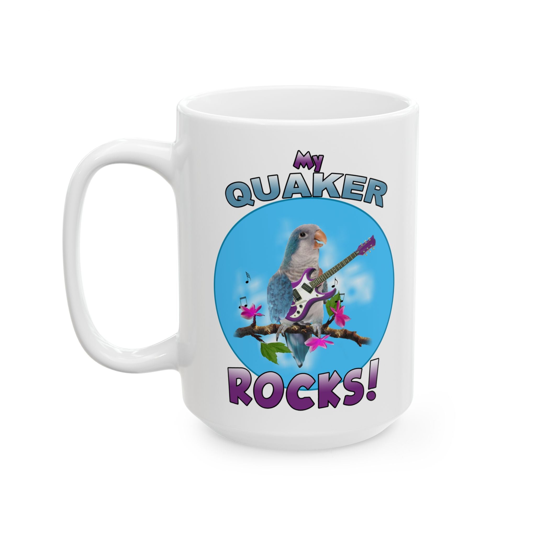 My Blue Quaker Rocks Guitar Mug