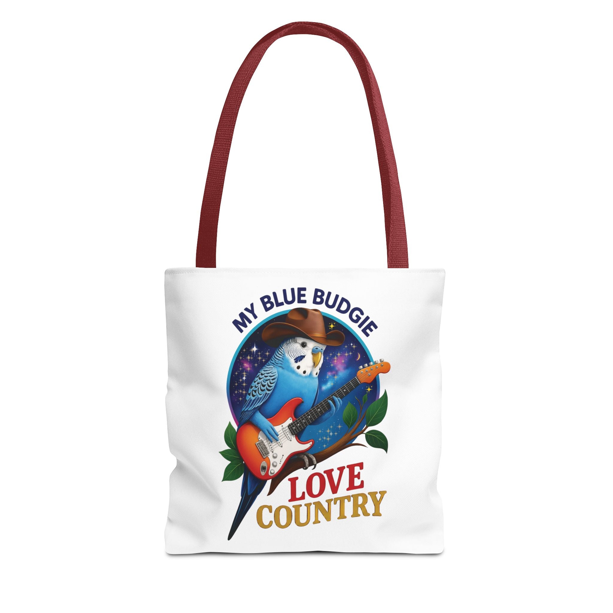 Blue Budgie Love Country Tote Bag