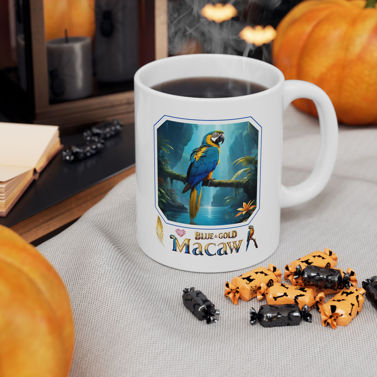Blue & Gold Macaw Waterfall Mug
