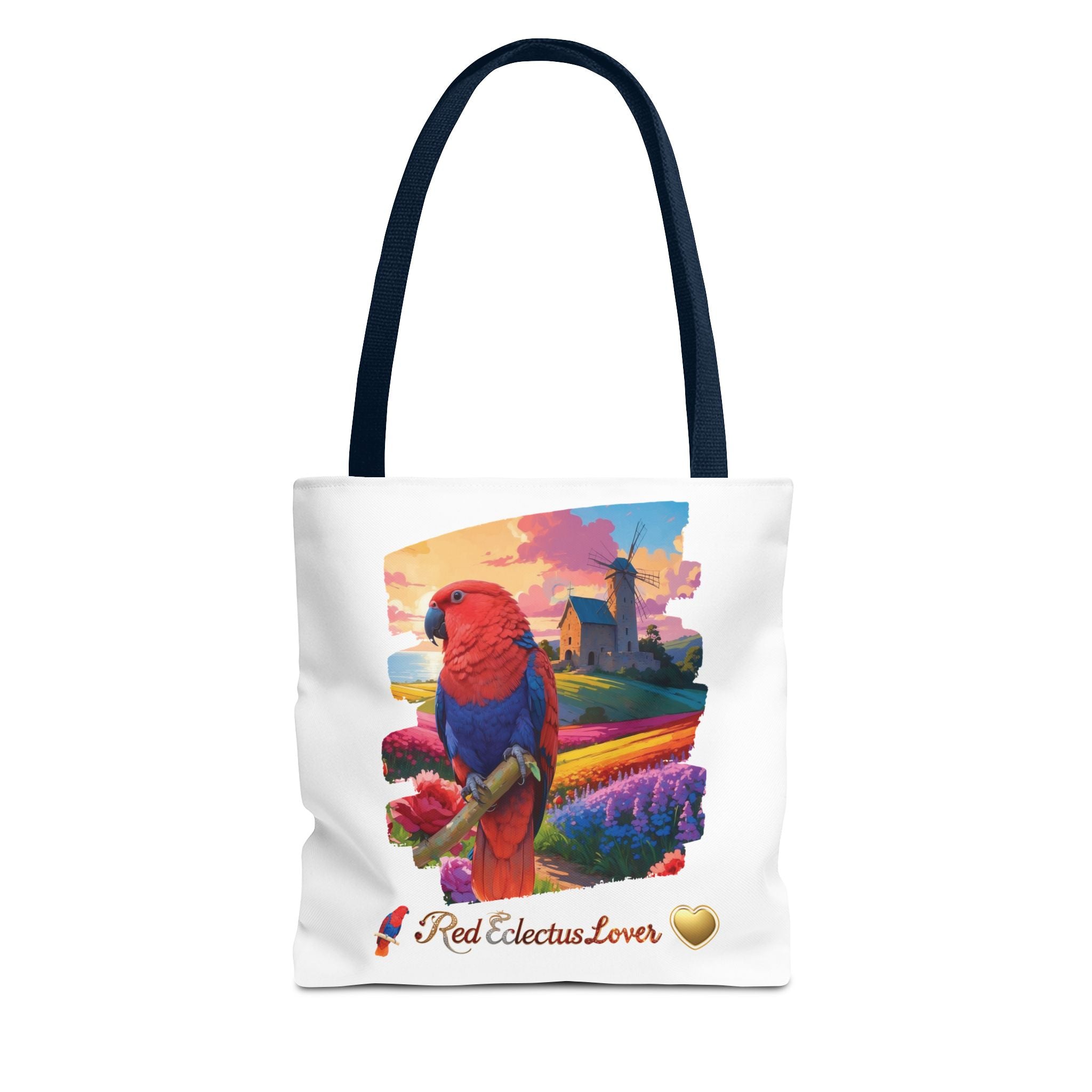 Red Eclectus Tote Bag