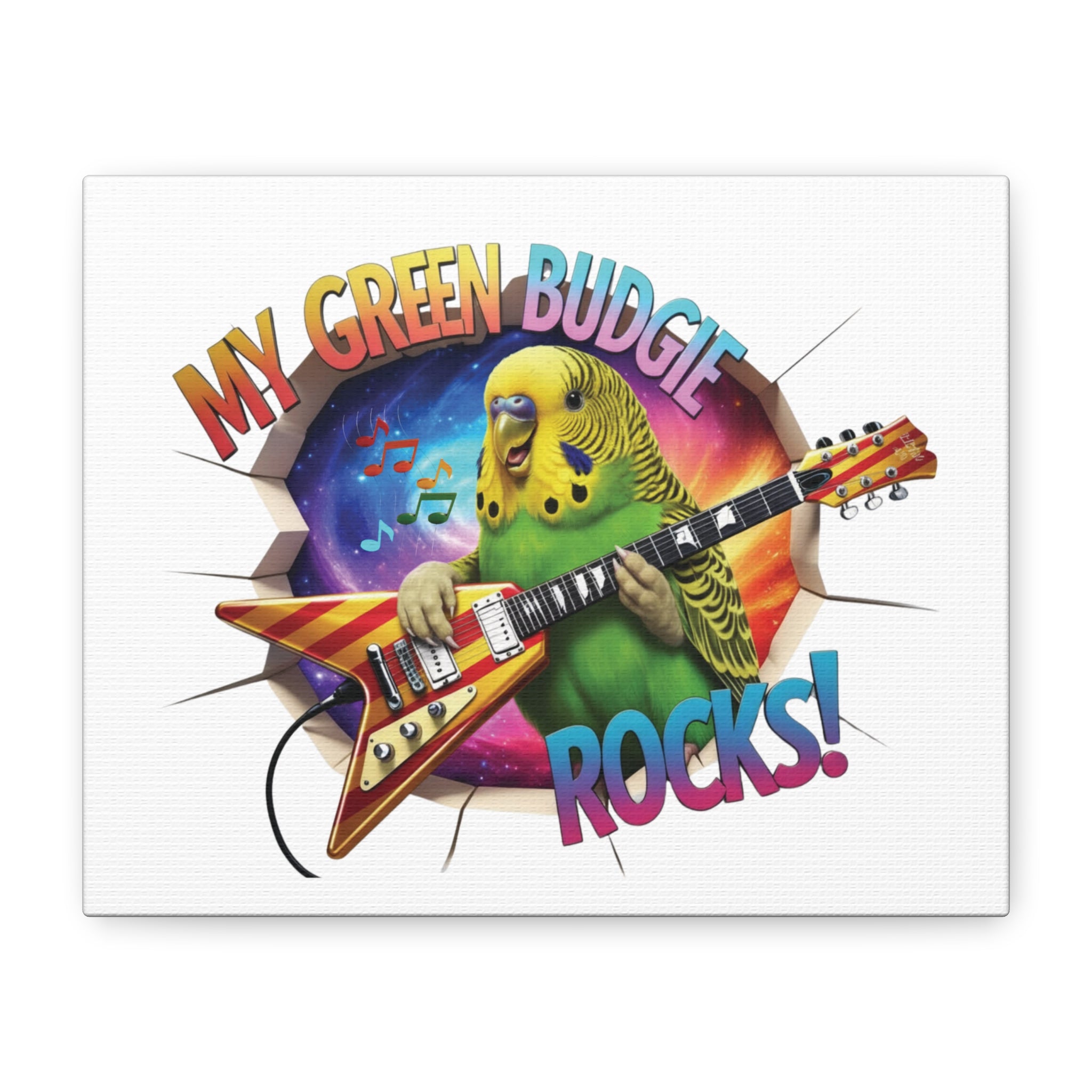 Green Budgie Breakthrough Wall-Hanging