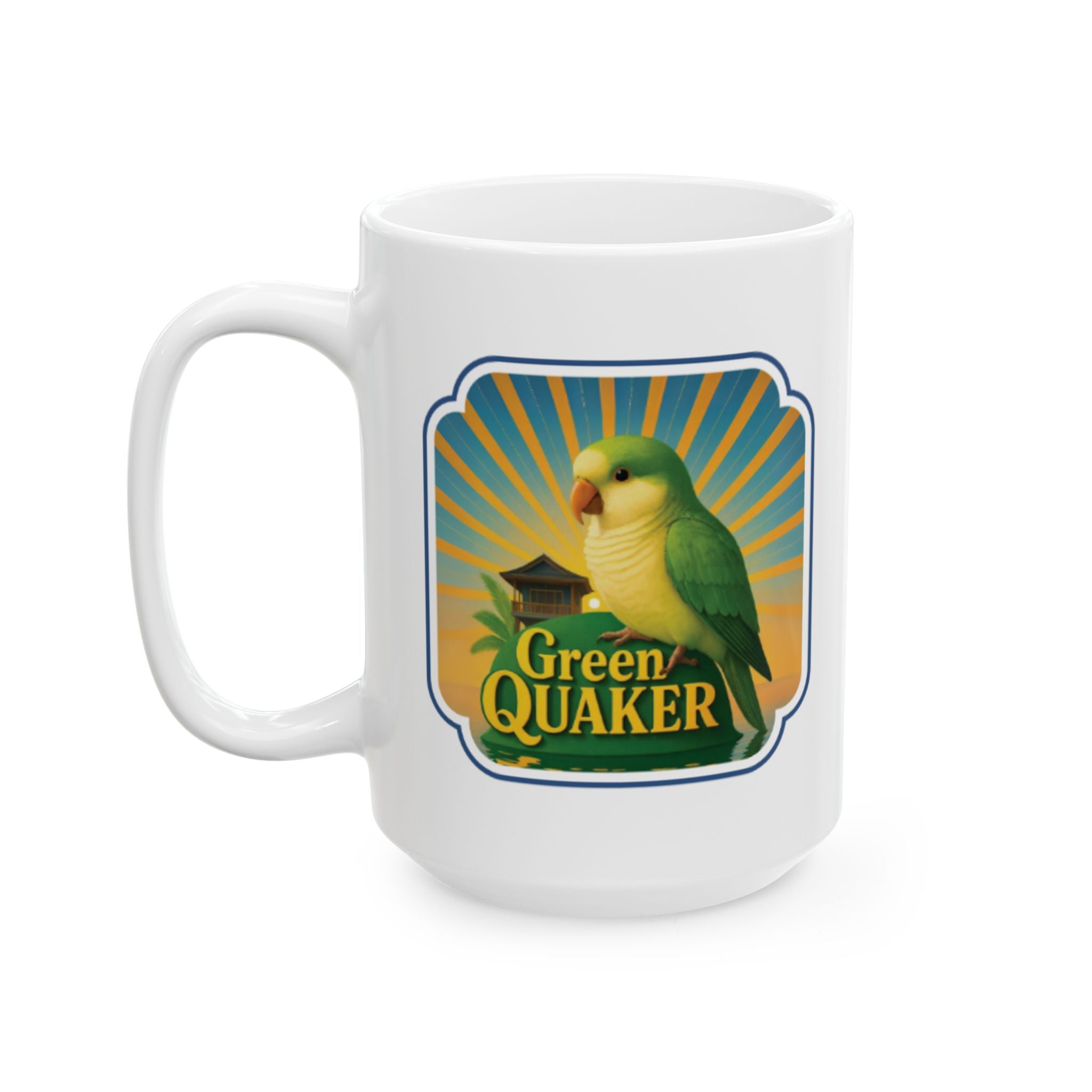 Green Quaker Sunburst Mug