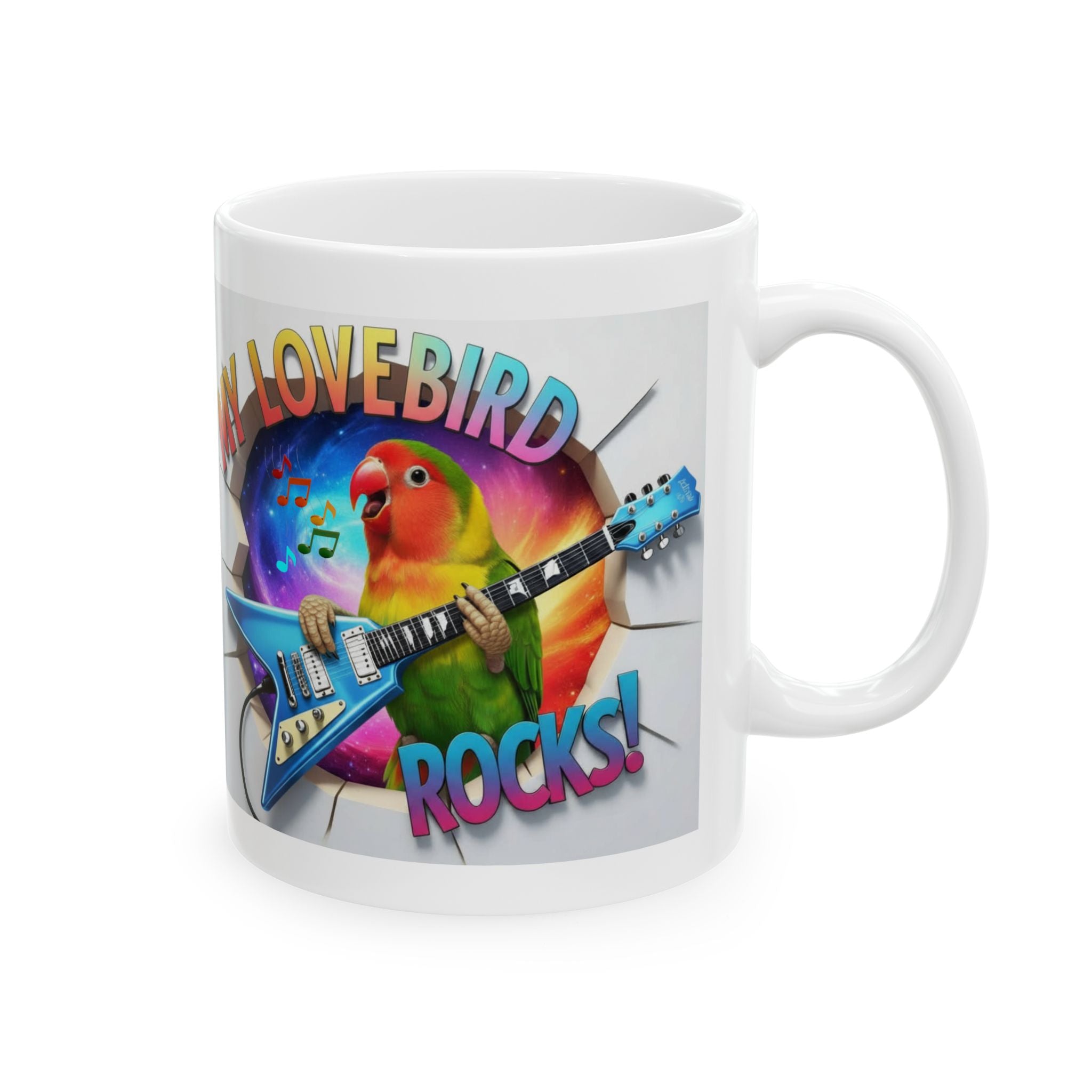 My Lovebird Rocks Guitar Mug