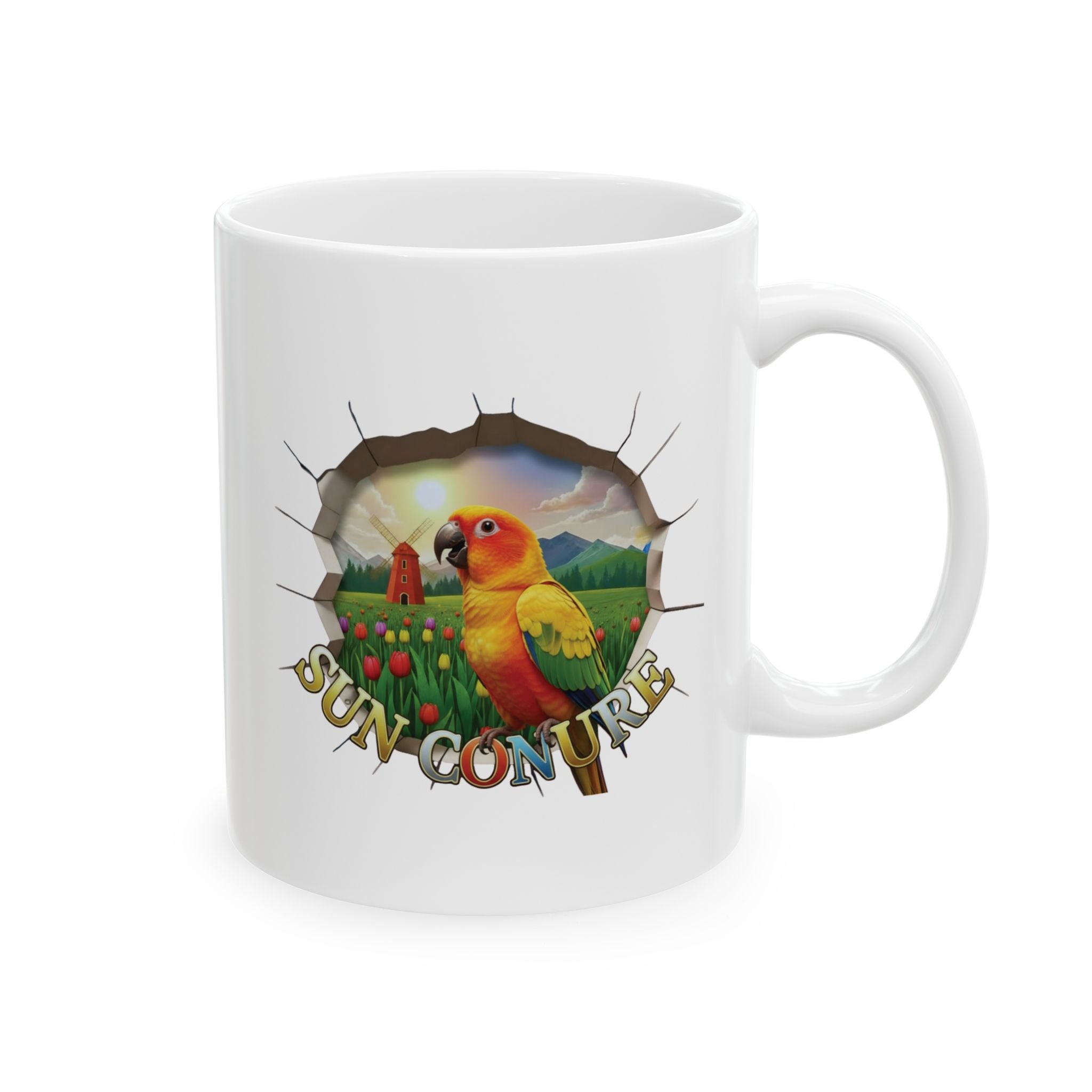 Sun Conure Tulip Field Mug