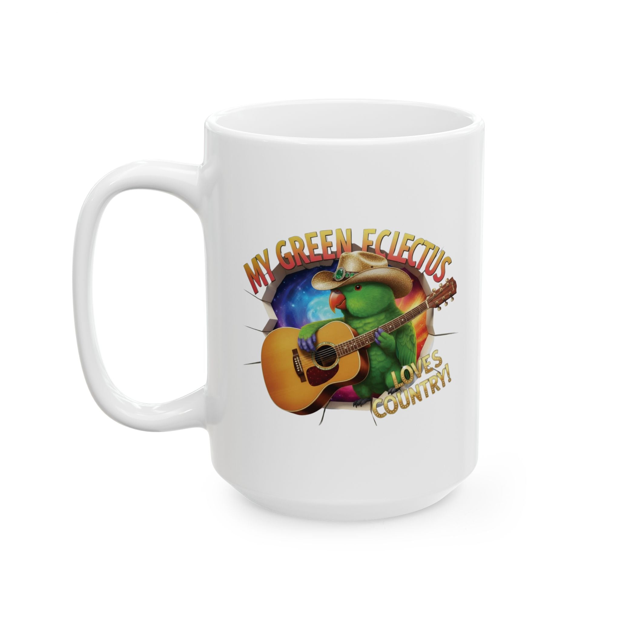 Green Eclectus Loves Country Mug