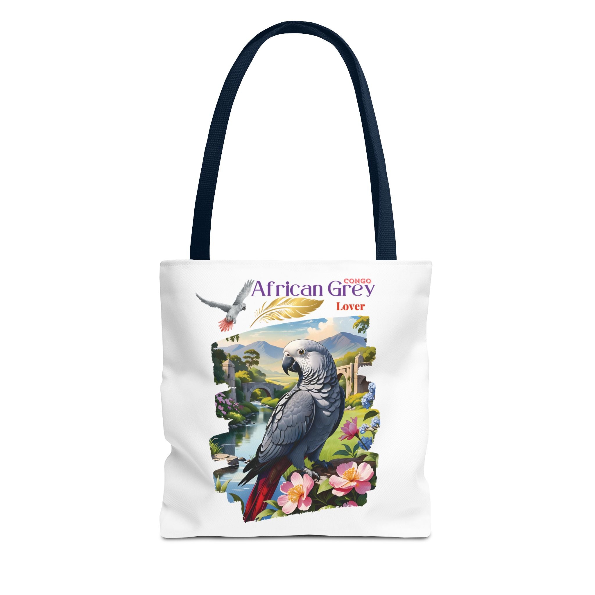 Tote Bag With African Grey Lover Design