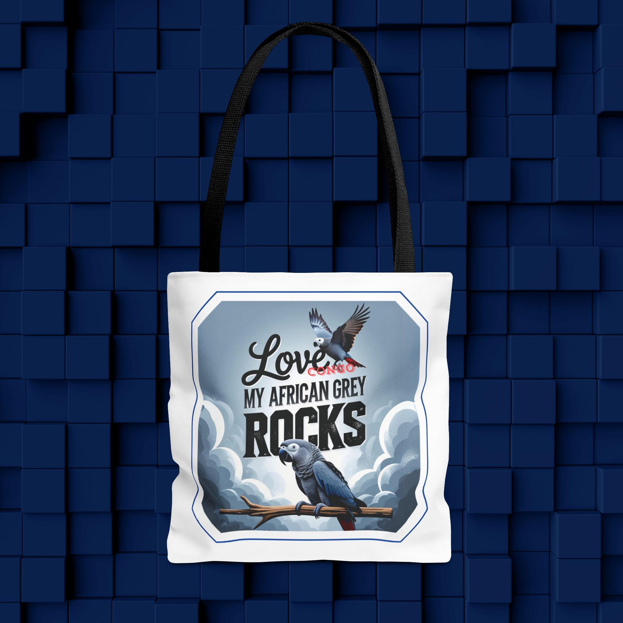 Tote Bag With African Grey Parrot Design