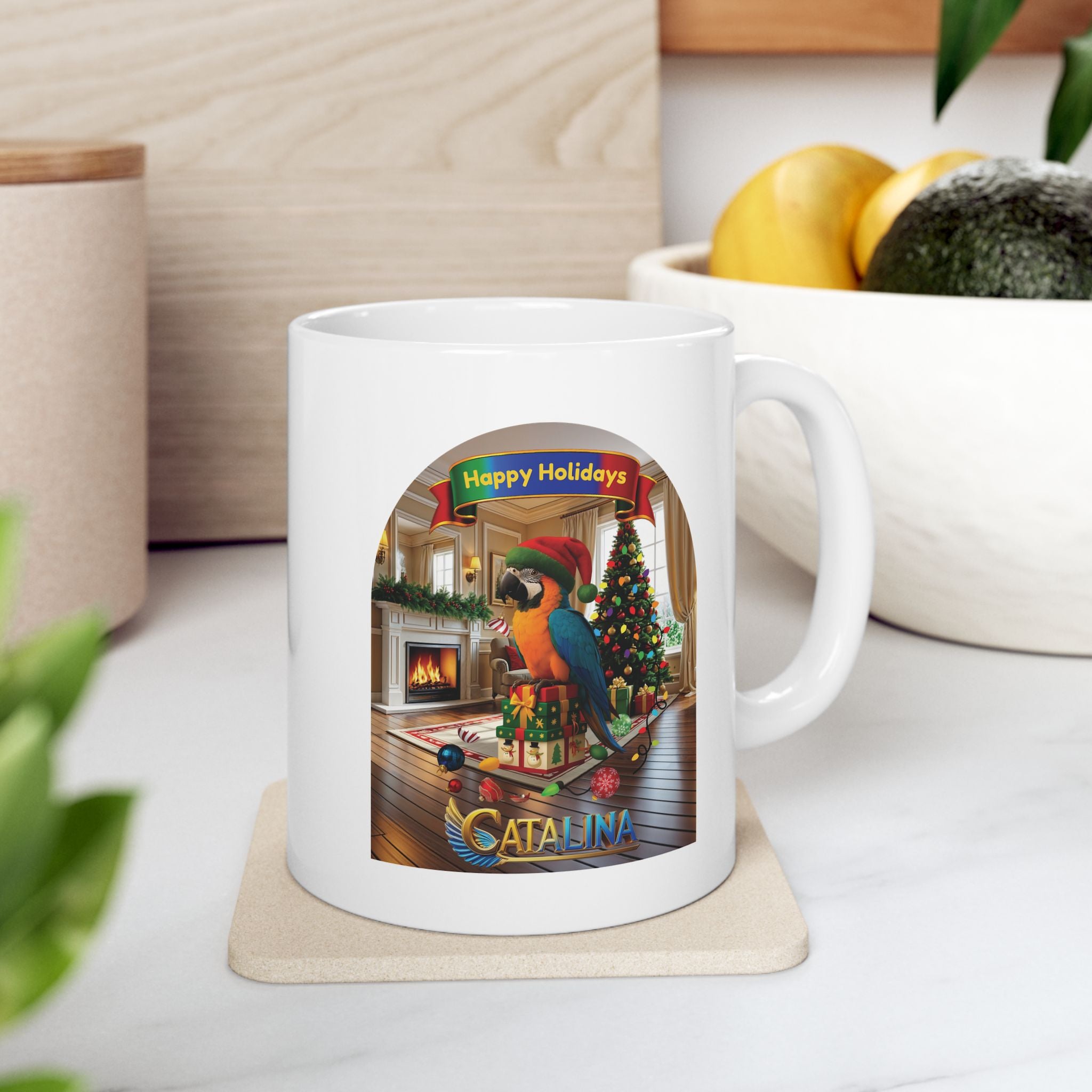 Happy Holidays Catalina Mug