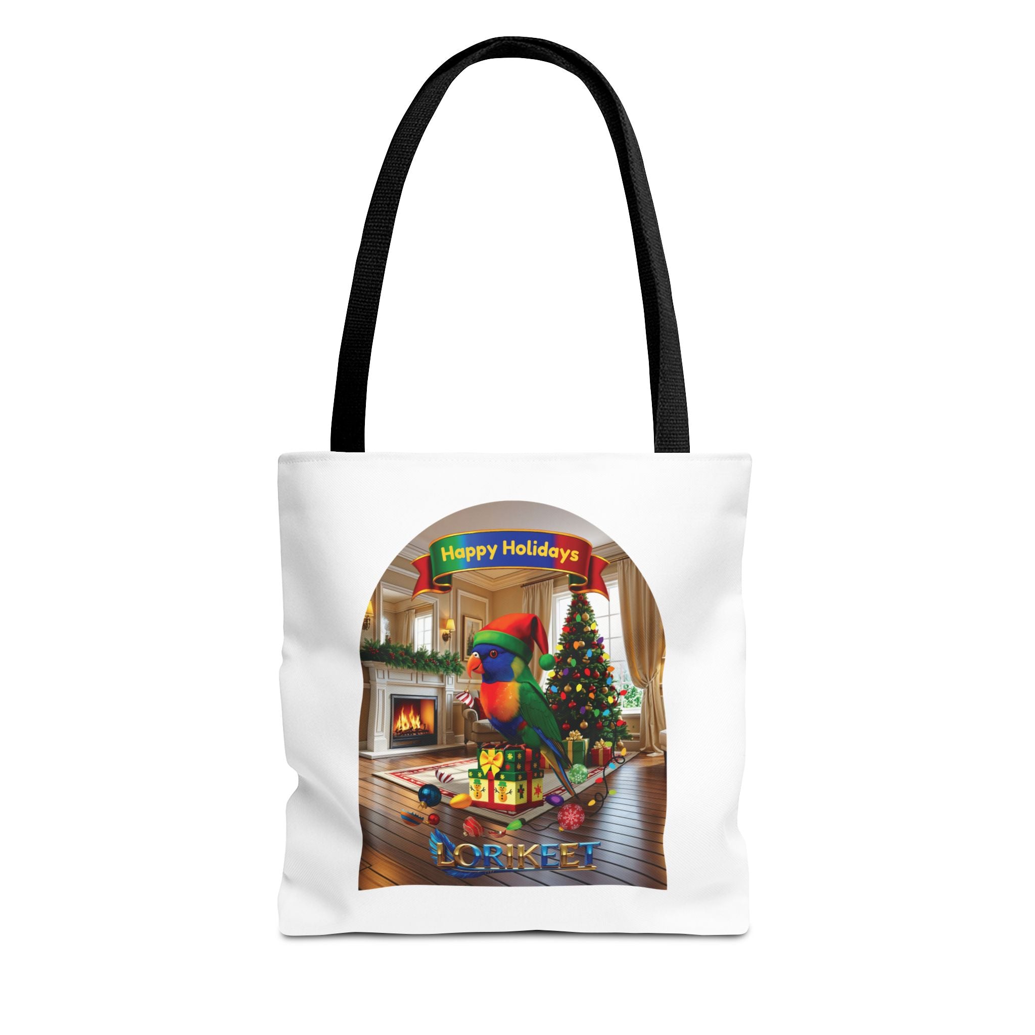 Happy Holidays Lorikeet Tote Bag