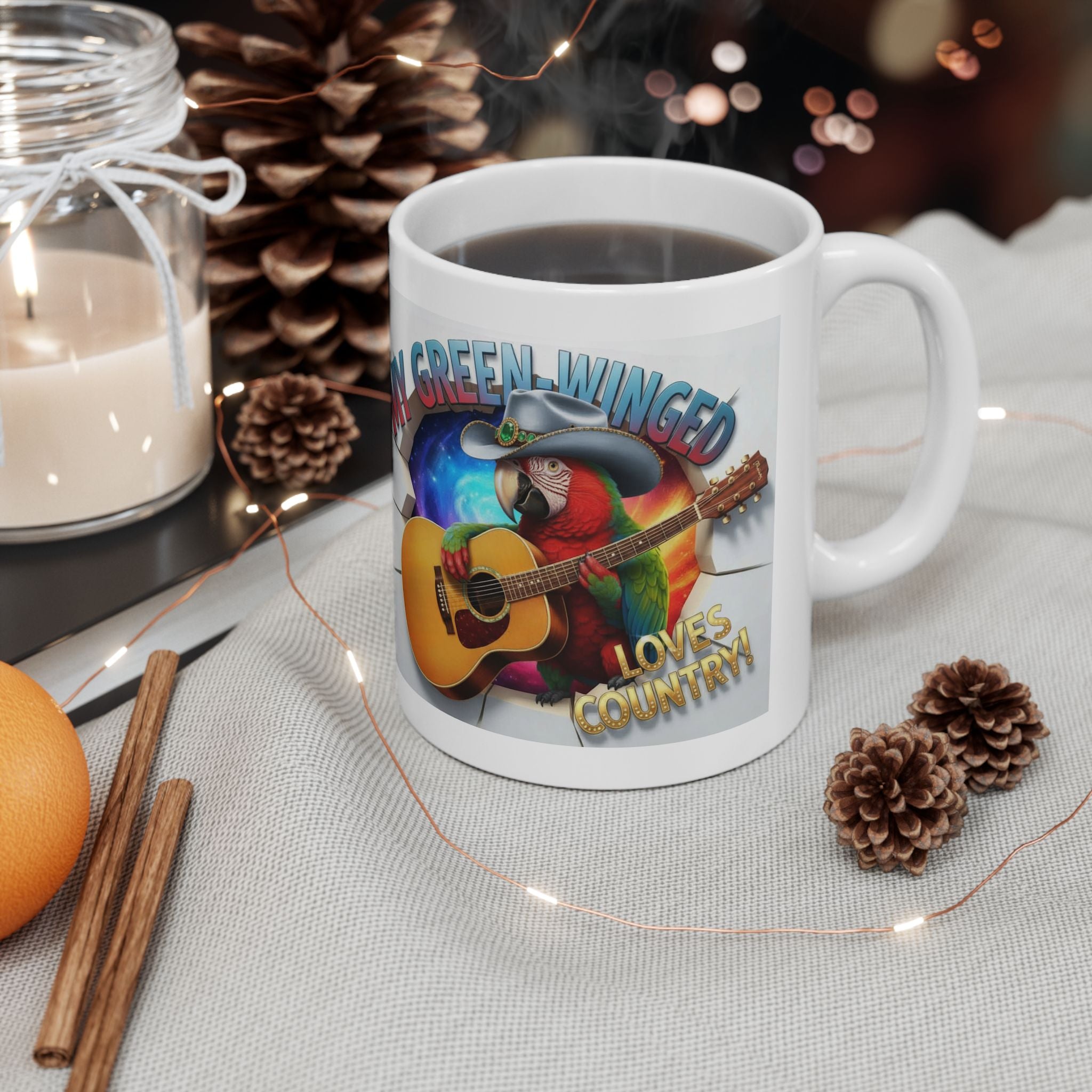 My Green Winged Loves Country Mug