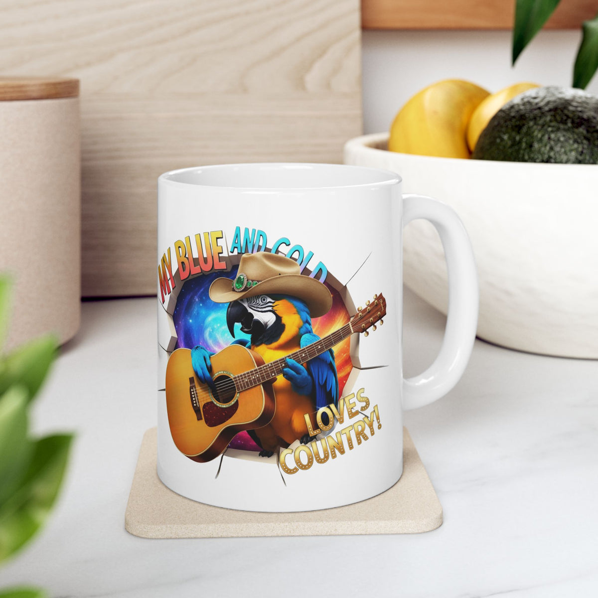 Blue and Gold Loves Country Mug