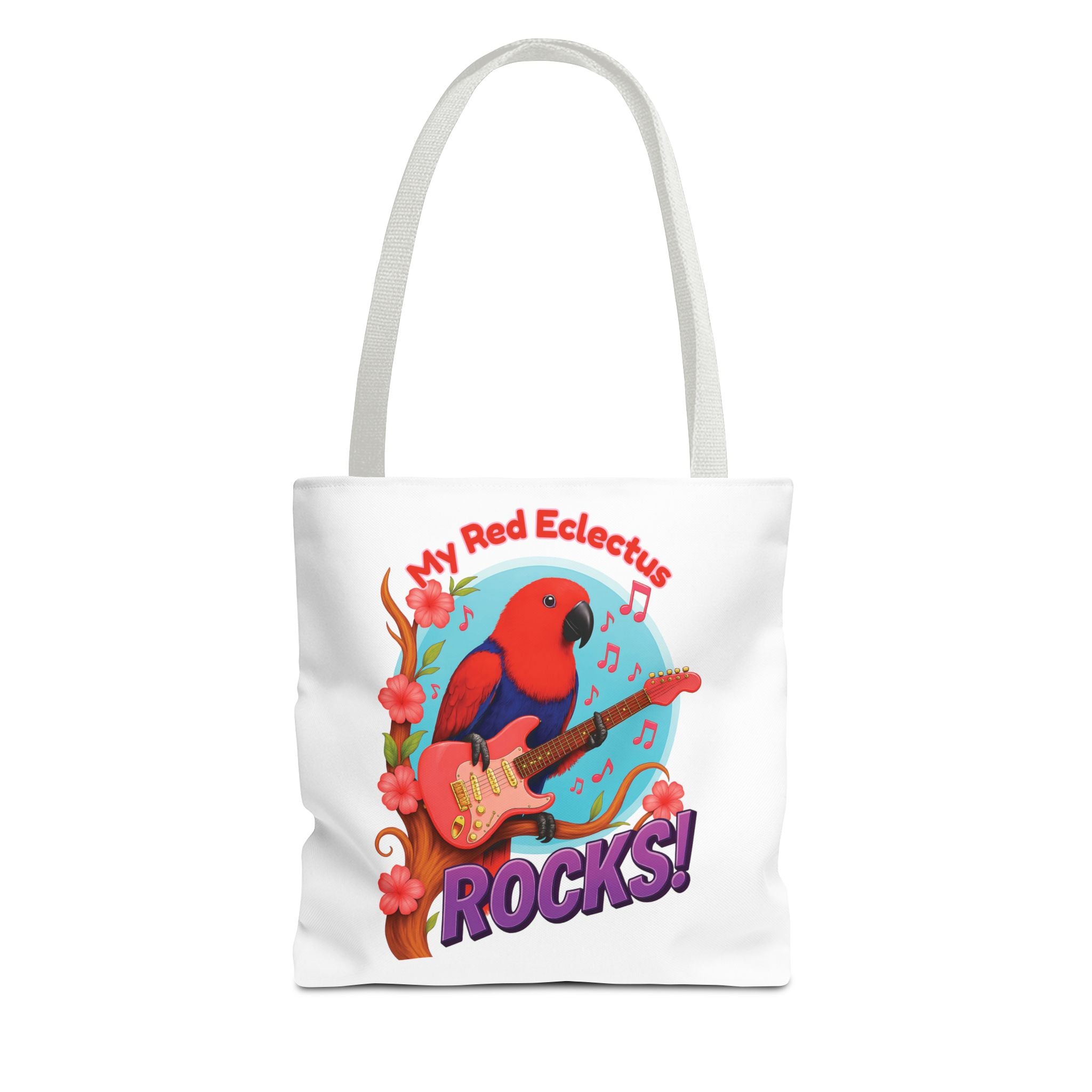 Red Eclectus Tote Bag
