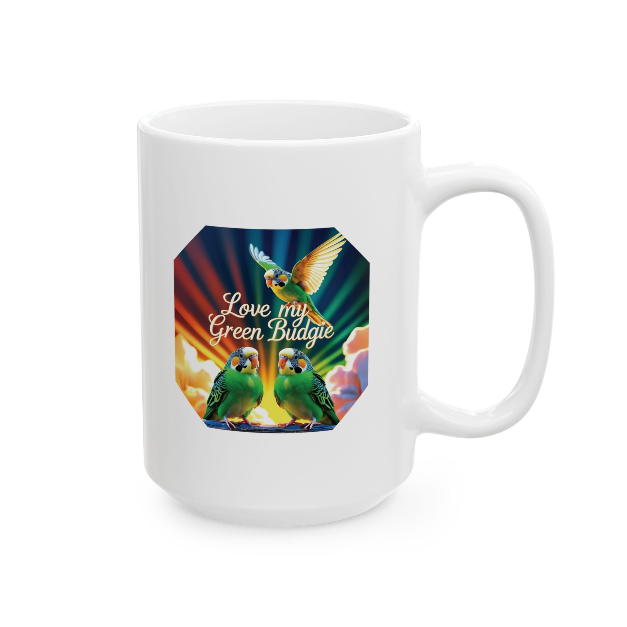 Green Budgie Mug