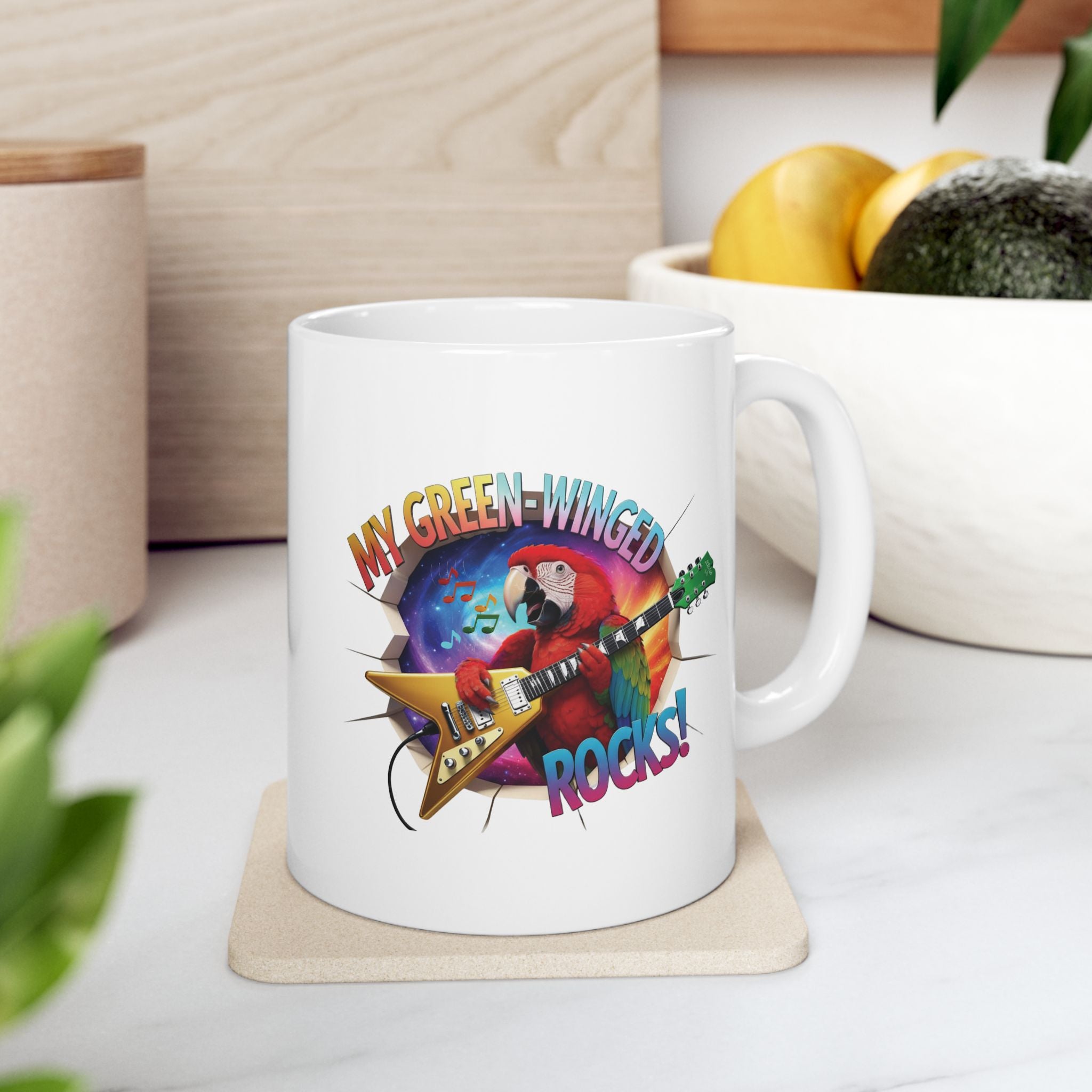 Green Winged Rocks Mug