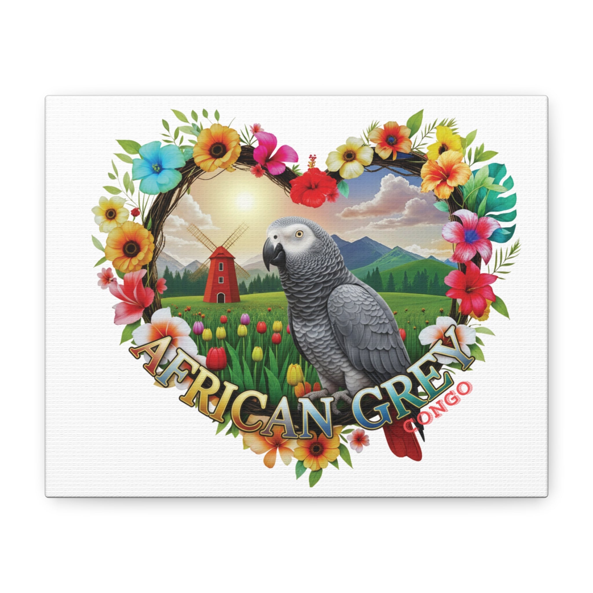 African Grey Congo Wall-Hanging