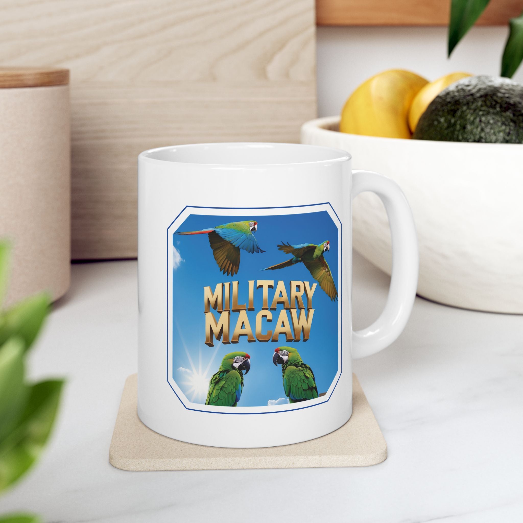 Flying Military Macaw Mug