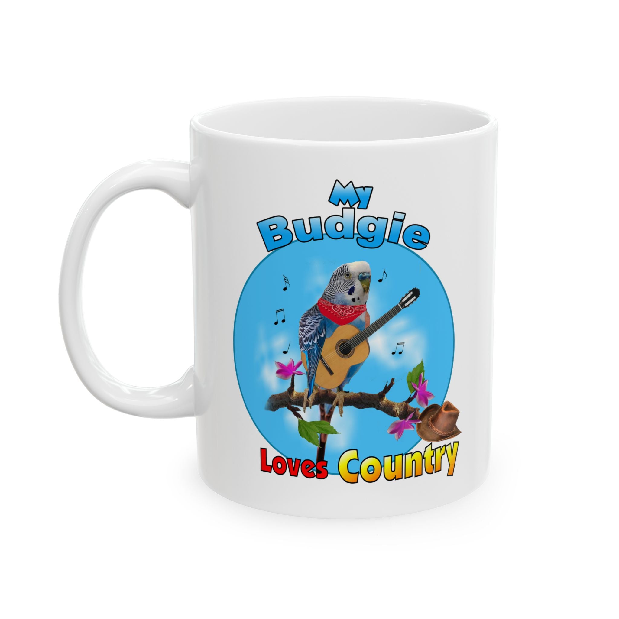 My Blue Budgie Loves Country Mug