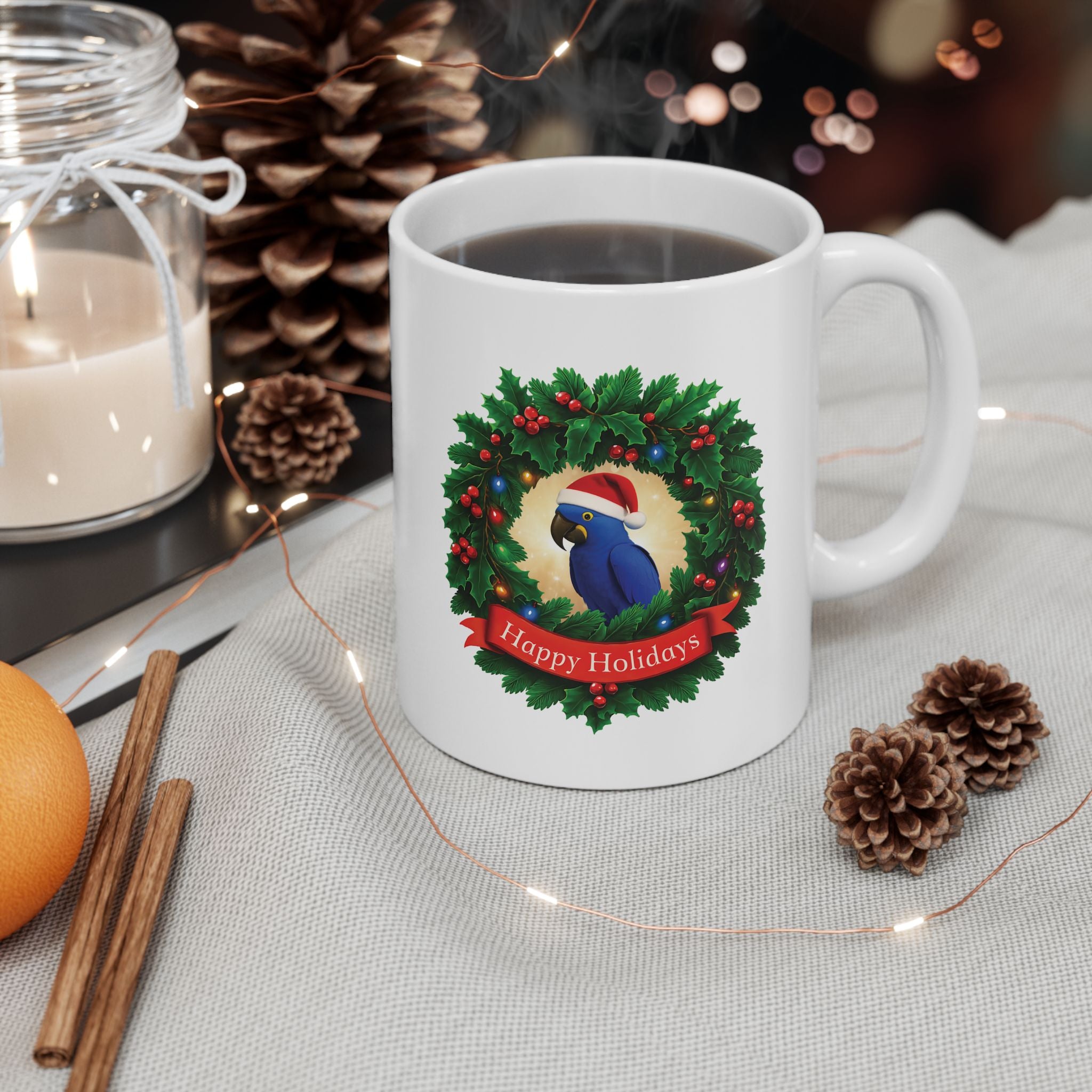Happy Holidays Hyacinth Mug
